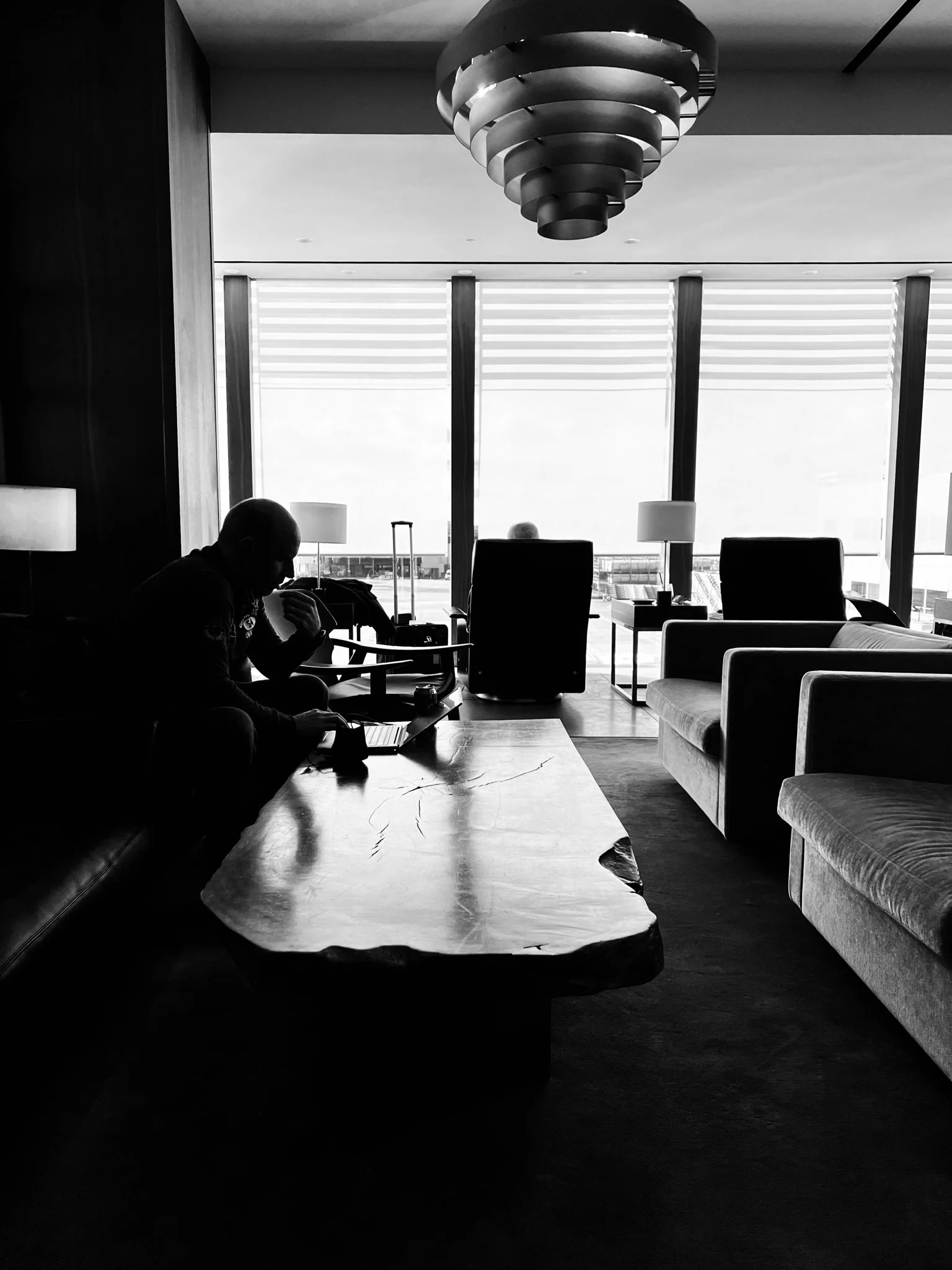 About to fly with Paul