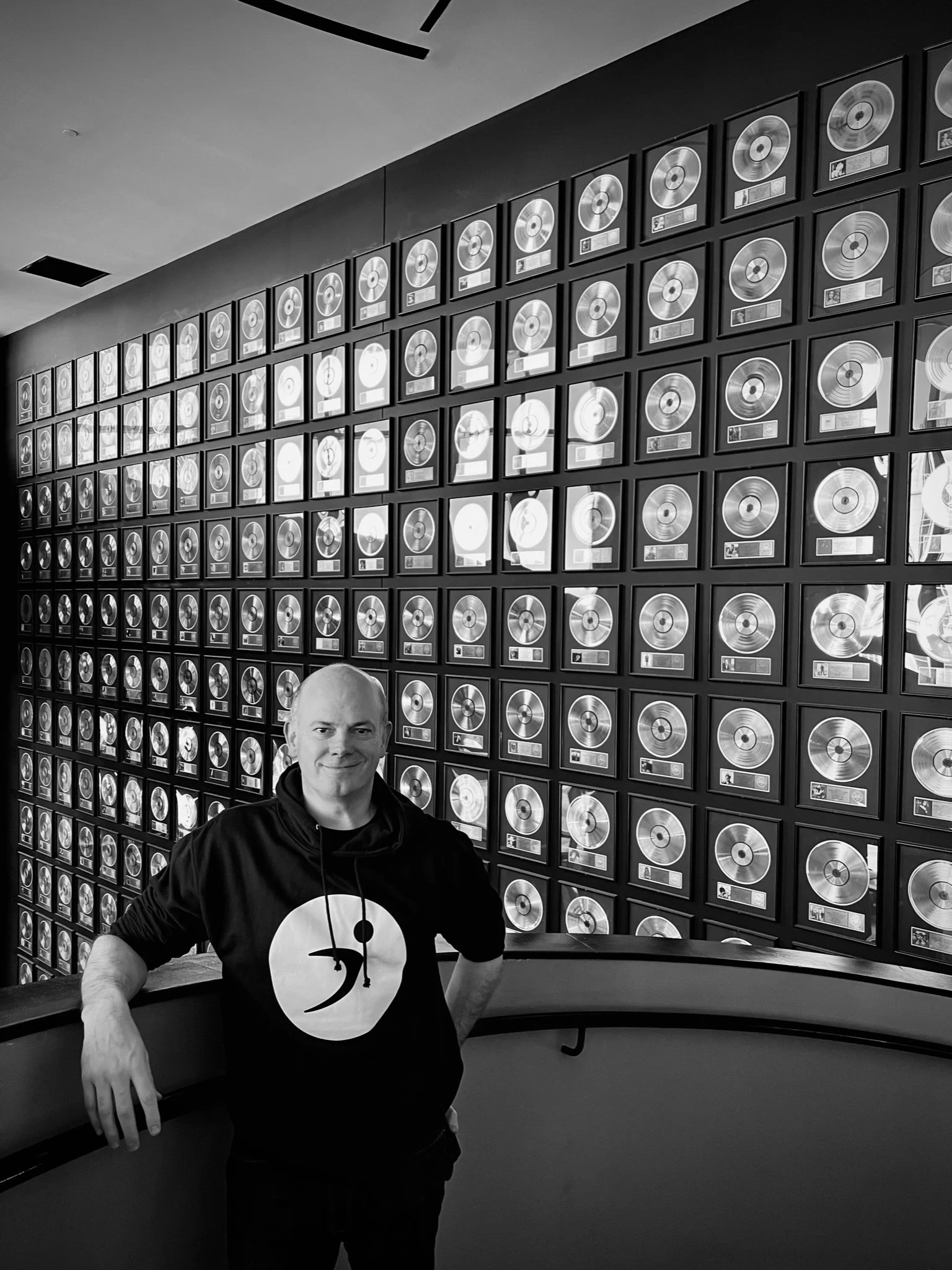 Sam pretending to be musical