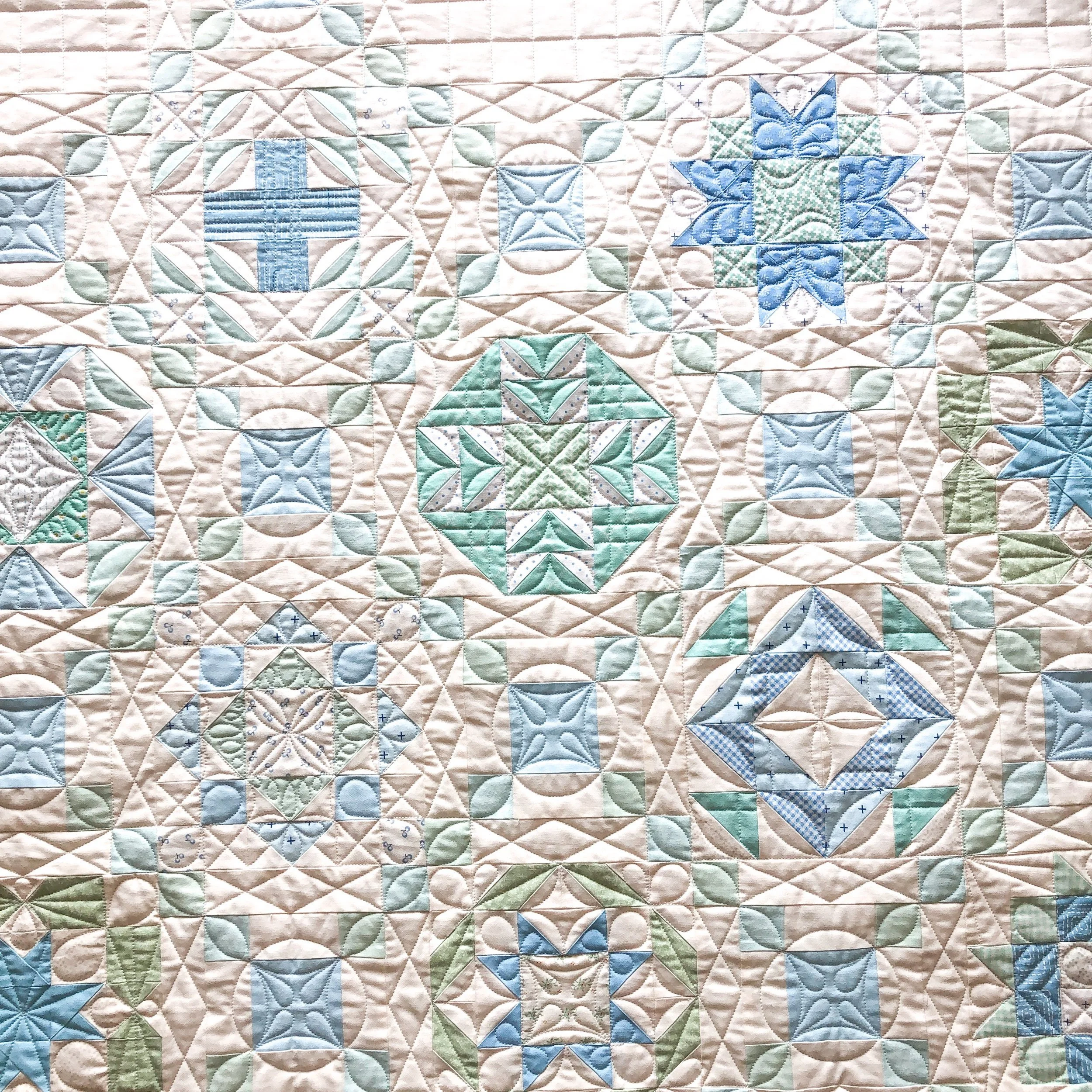 Beverlee's beautiful Sea Glass Quilt