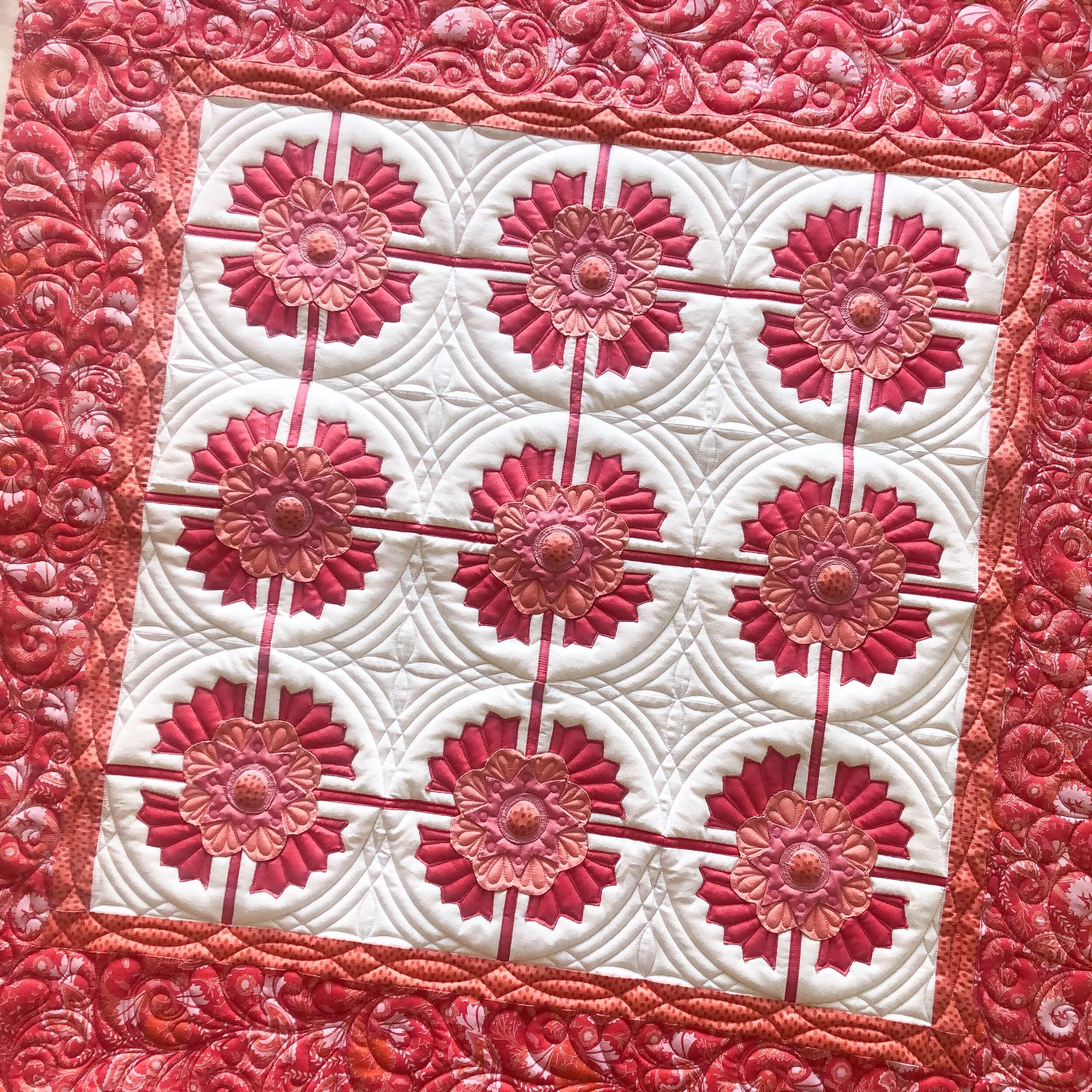 Maria’s Pink Peonies Quilt