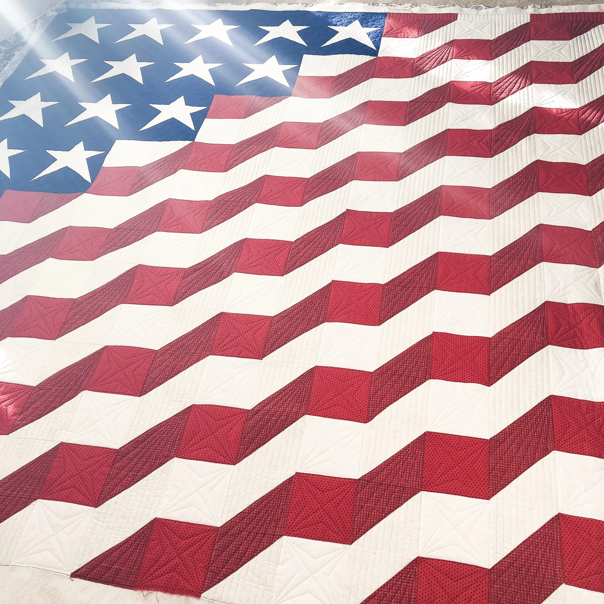 Loranne’s 🇺🇸 Flag quilt 