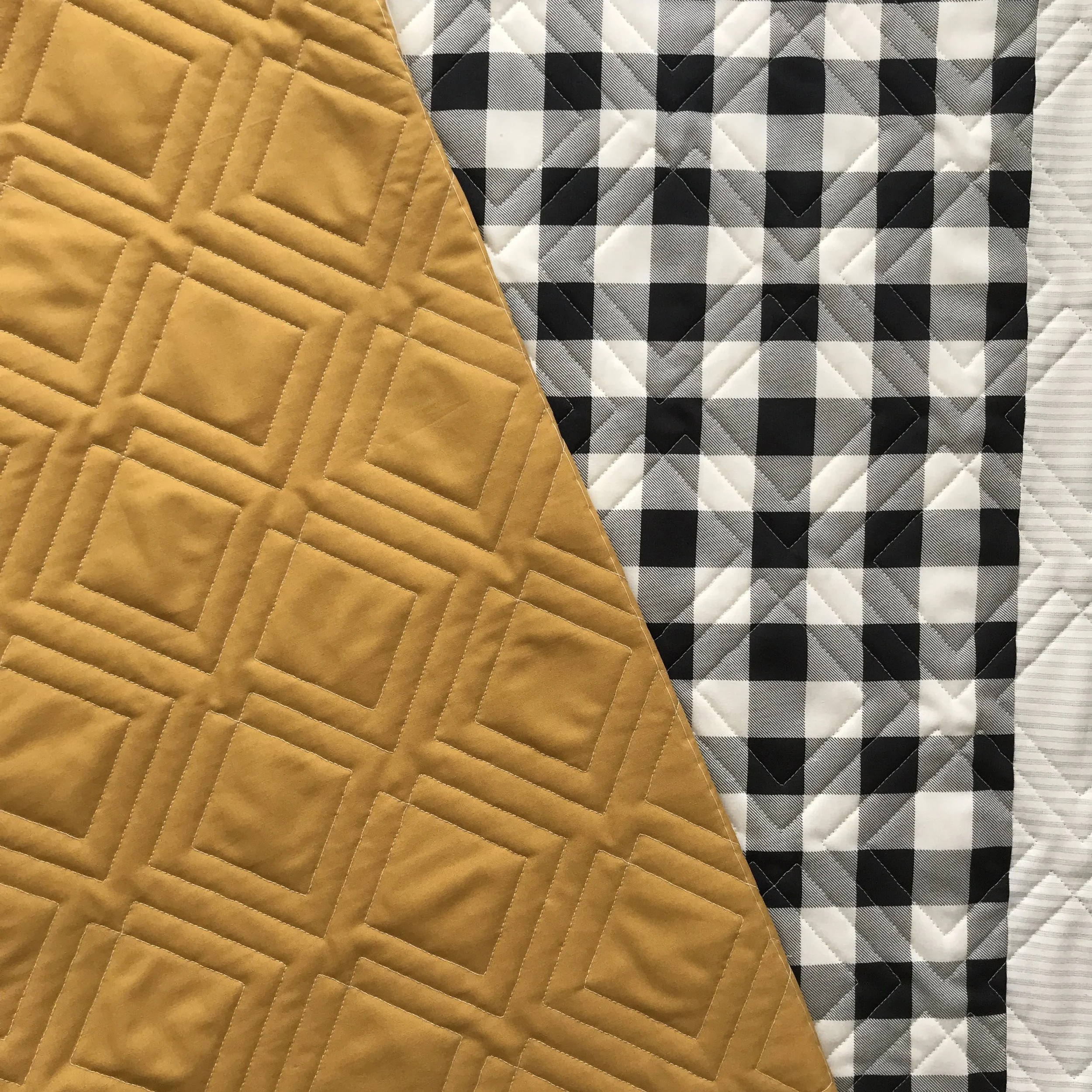 Kate’s buffalo plaid baby quilt