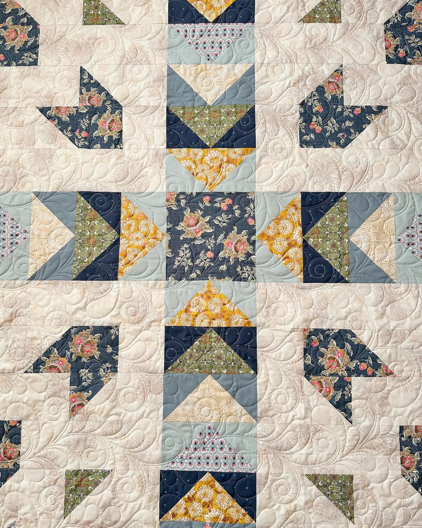 I love how all the details come together on a quilt.  I also love the variety of options we have to choose from in each step of the process.  My clients have excellent taste when it comes to the quilting designs we choose.  Sometimes we struggle to c