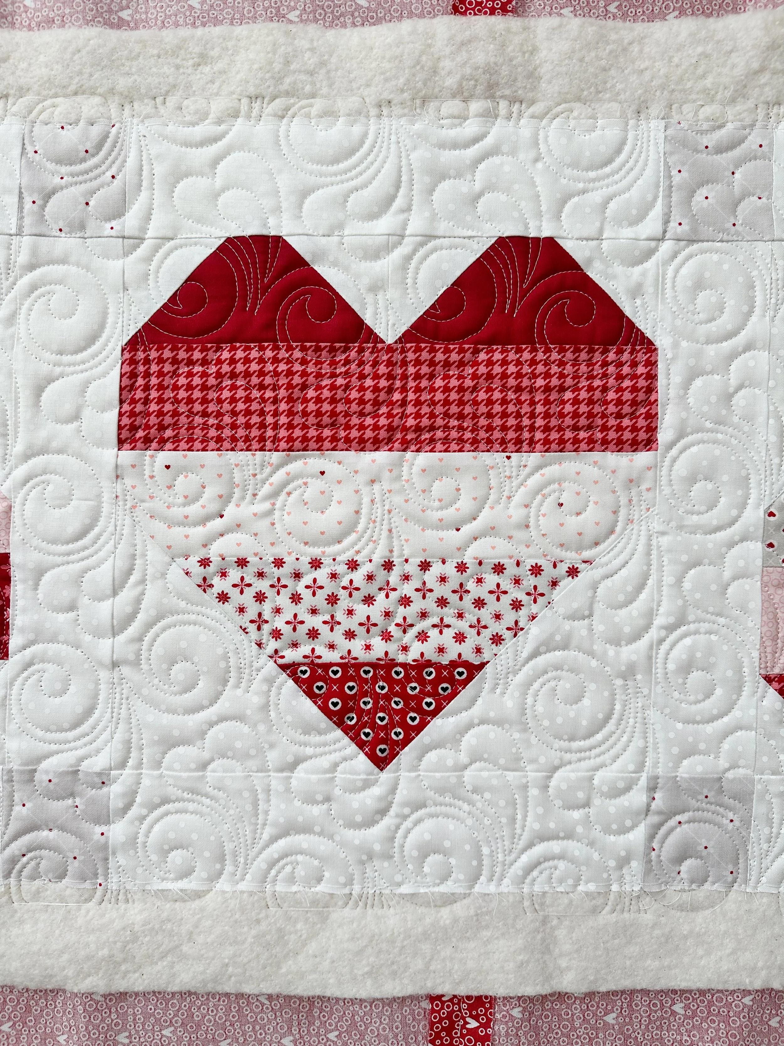 Louise’s Jelly Roll Hearts Table Runner