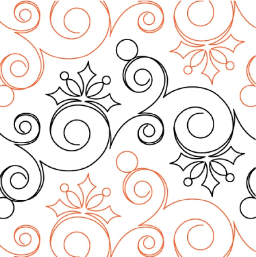 Our Chantilly Snow panto is 20% off until June 3rd!! It&rsquo;s available @urban.elementz &hellip;swipe to see it on one of my clients quilts.

Panto is by Patricia Ritter and me, with the help of Melonie Caldwell, and can be found here: https://www.