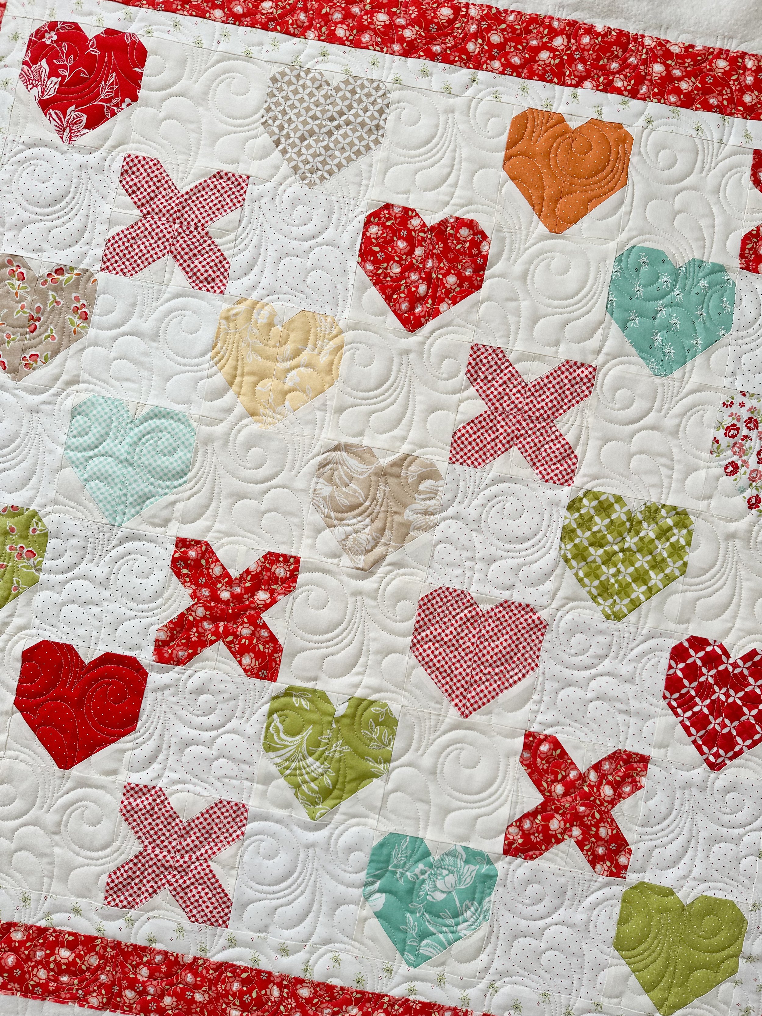 Barbara’s Charm Pack Hearts Quilt