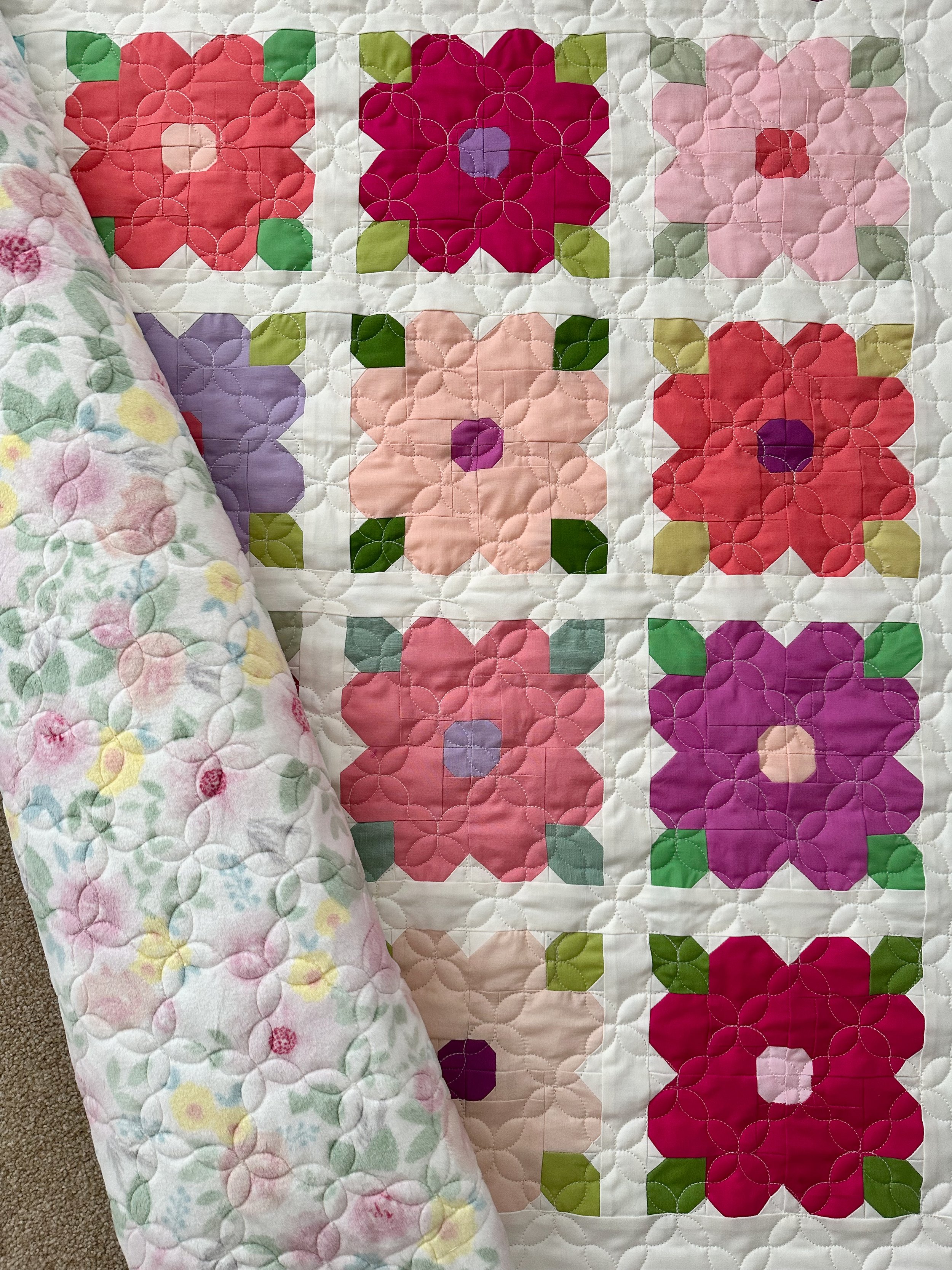 Kara Jo’s Summer Blossoms Baby Quilt