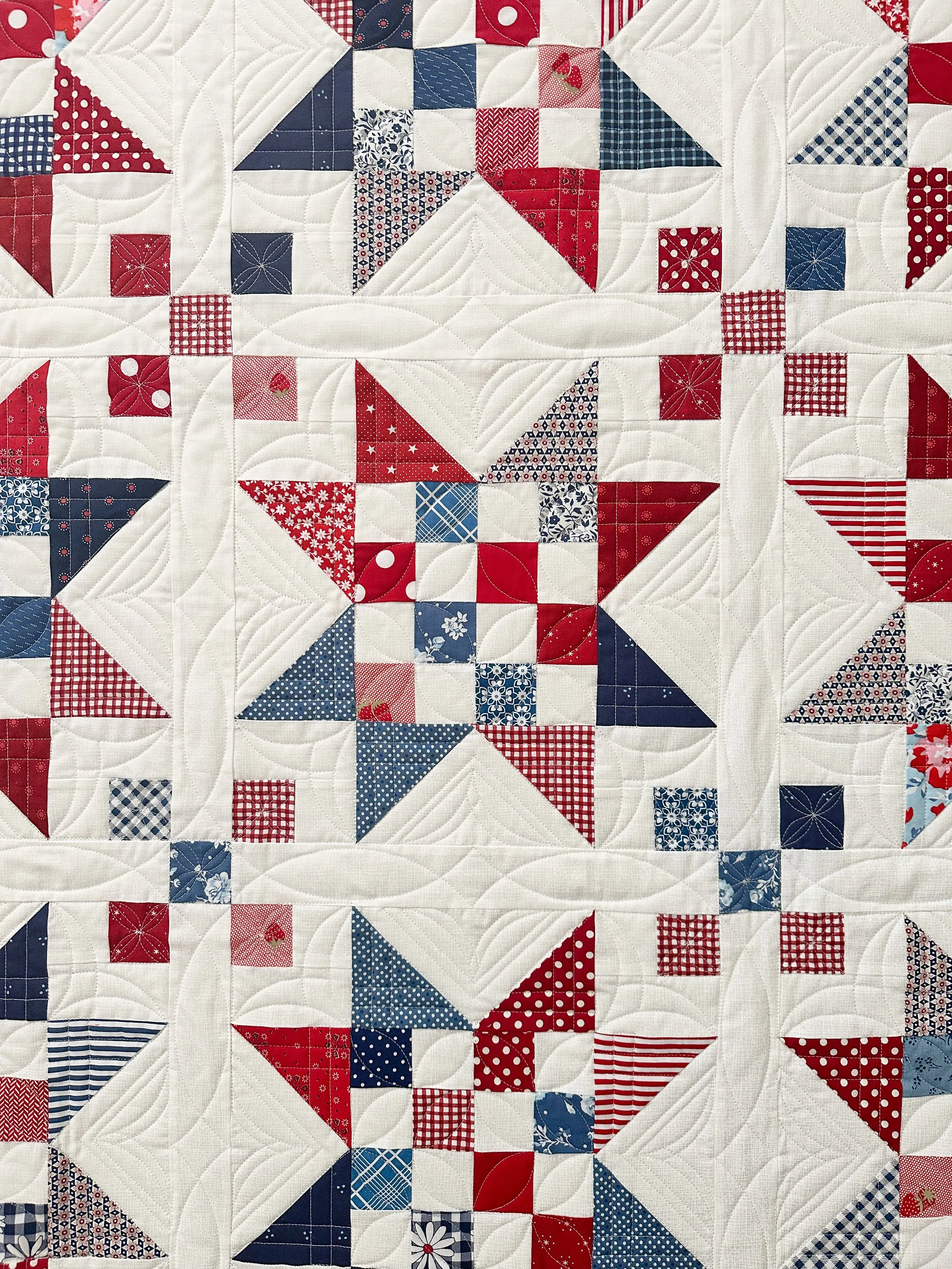 Nancy’s Scrap Jar Star quilt 