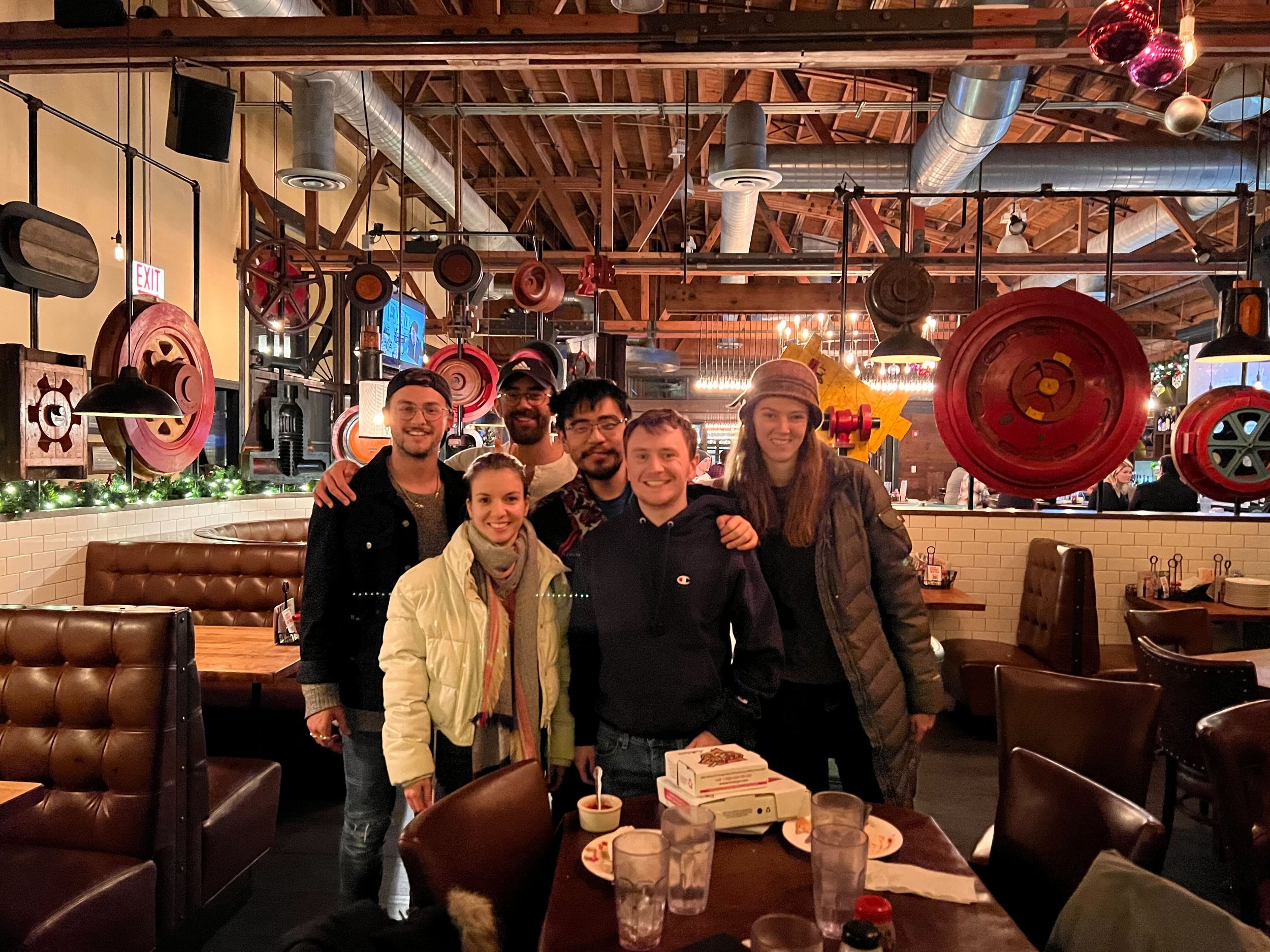2023: Grad students go to Lou Malnati's while Ryan R is in town