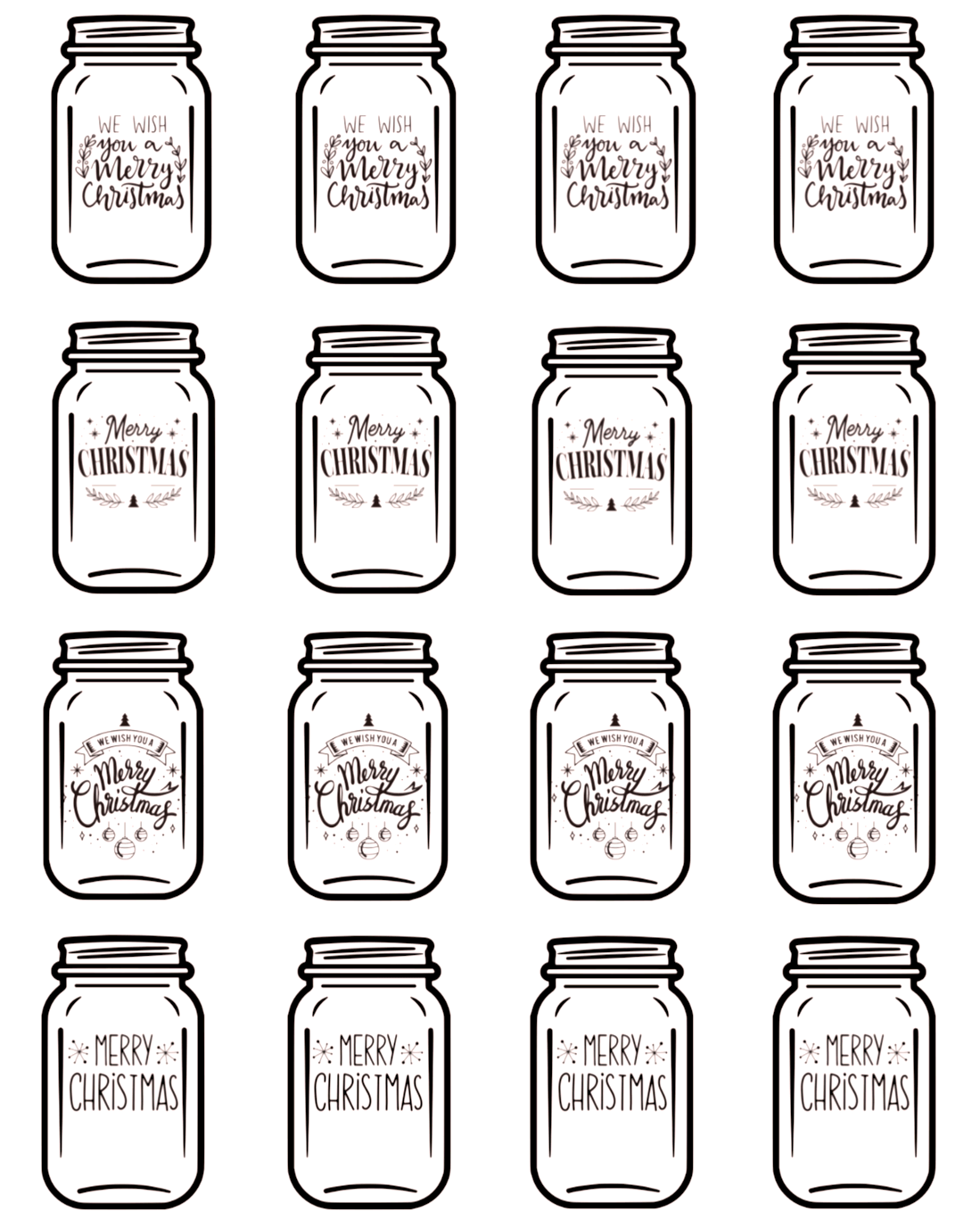 Christmas Mason Jar Tags