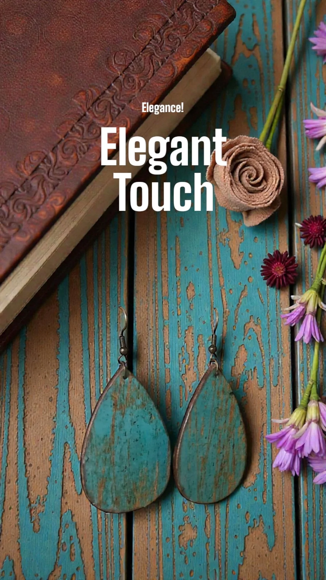 Wooden Teardrop Earrings