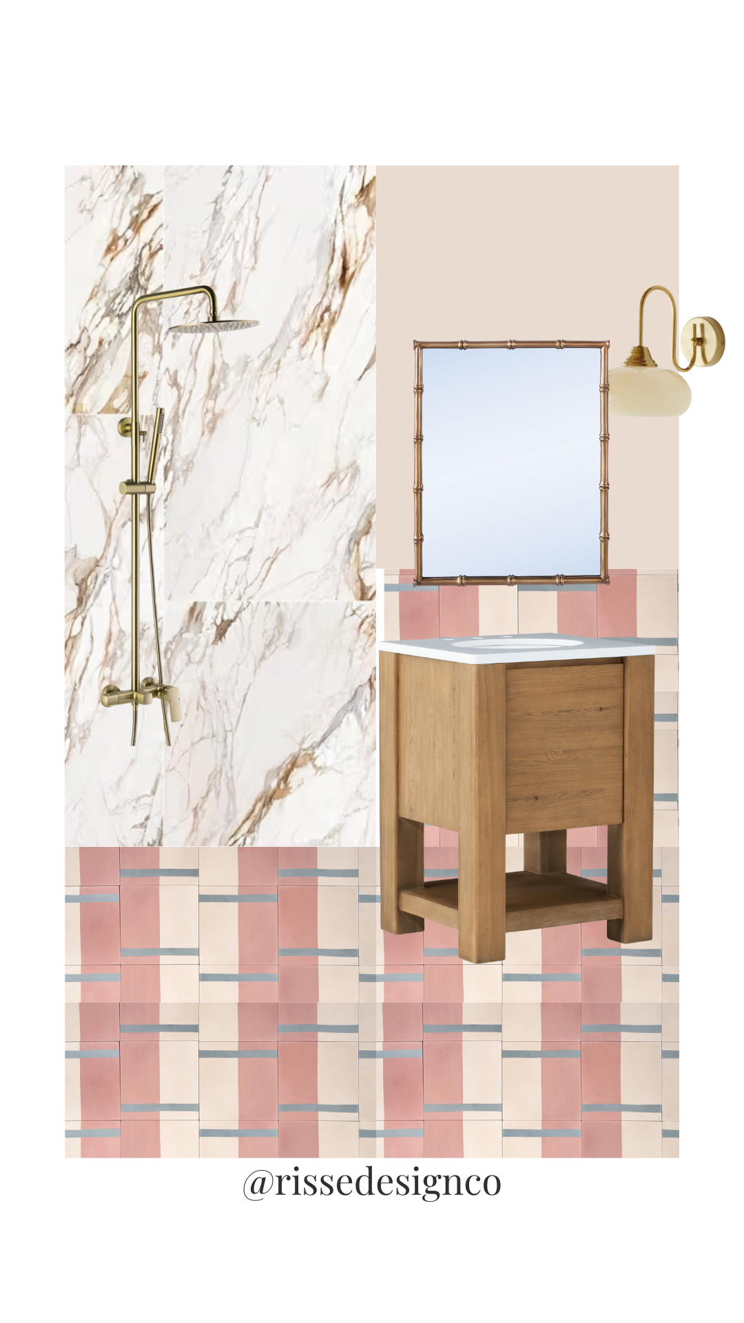 Cottage Beach House Bathroom Moodboard