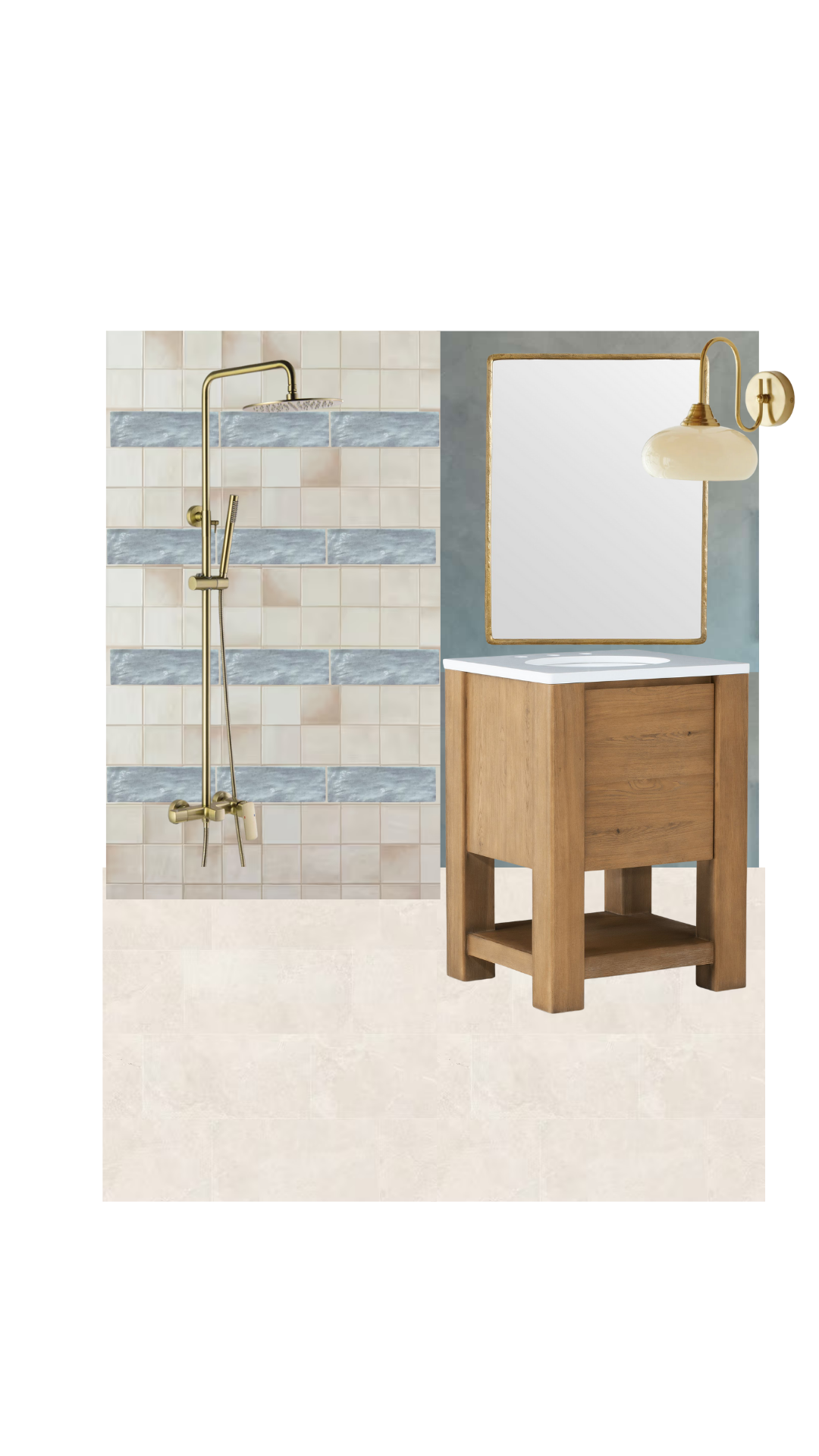 Modern Coastal Bathroom Moodboard