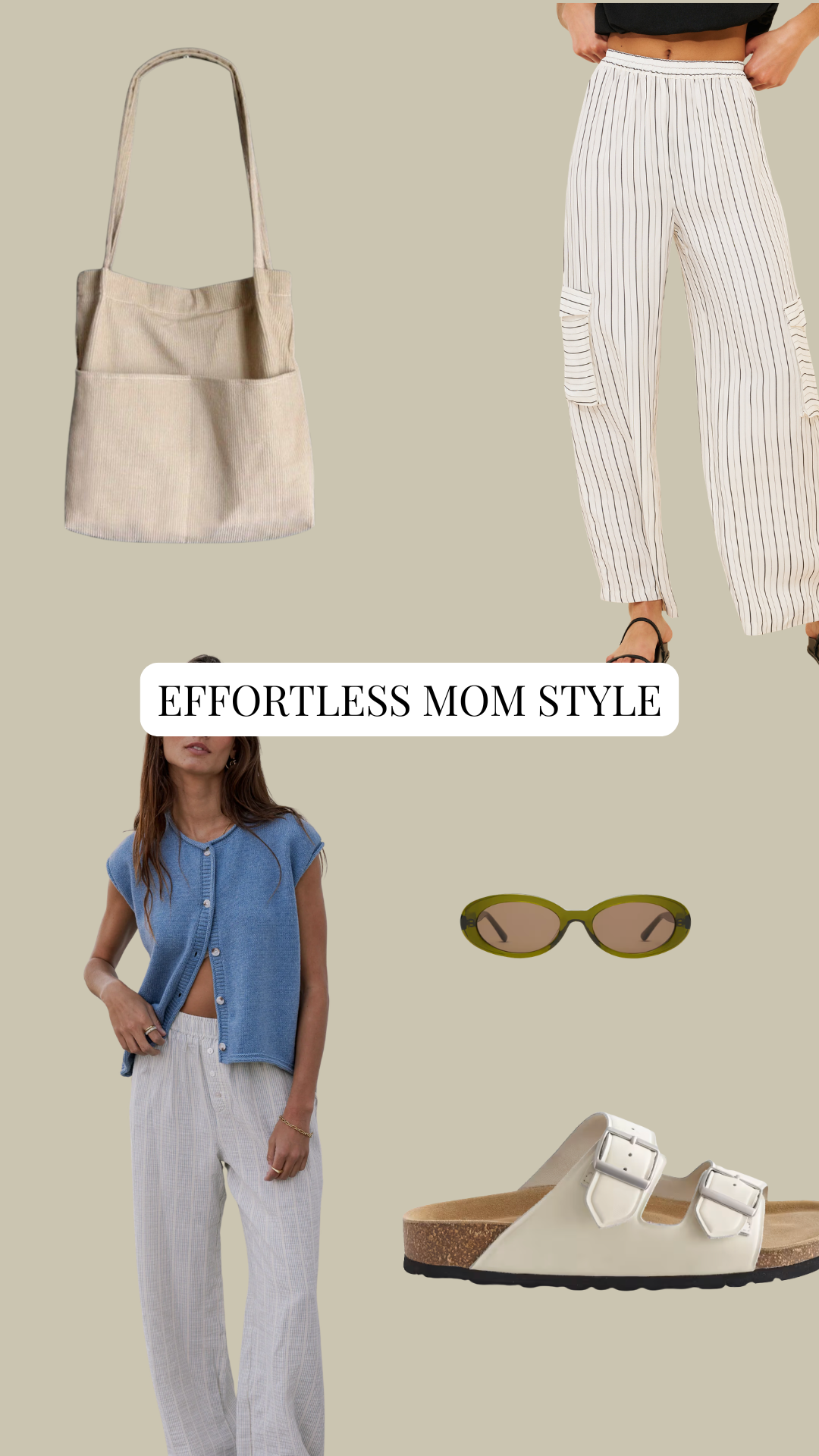 effortless mom style moodboard