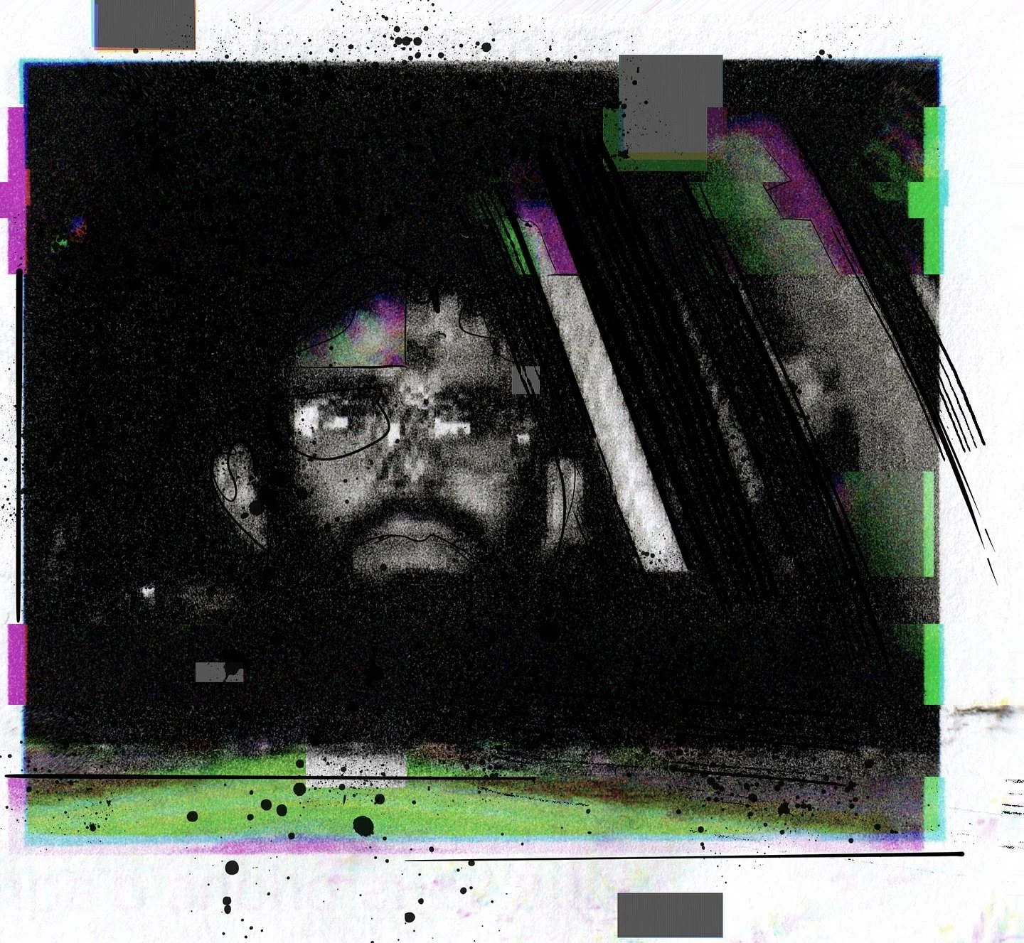 Nous, en collaboration avec un radar sans op&eacute;rateur, Contr&ocirc;le-sanction automatis&eacute;, traitement num&eacute;rique sur photographie scann&eacute;e, Offenbourg (Allemagne), Strasbourg, septembre 2025.

#strasbourg #procreate #photo #ar