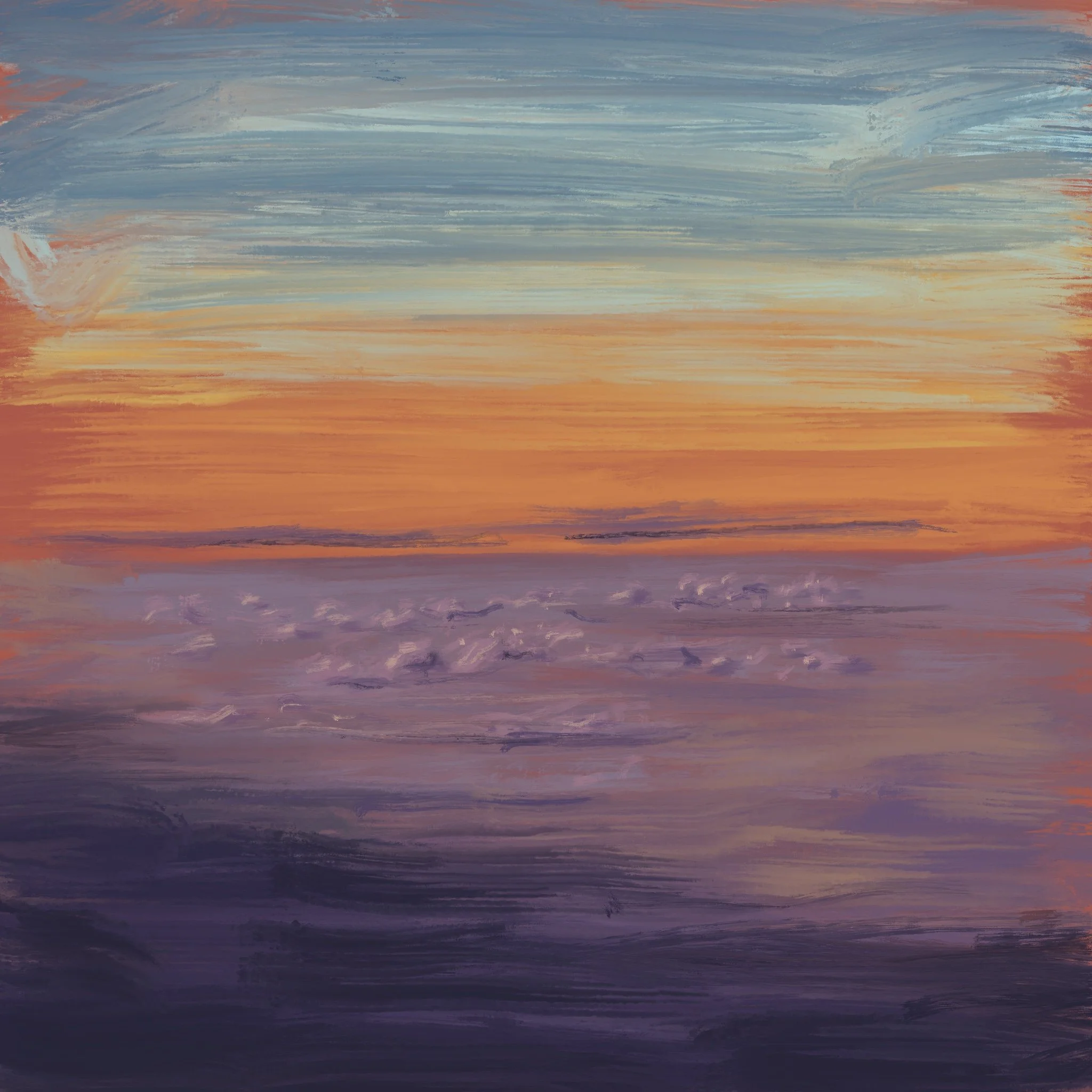 "Window Seat," digital painting, 2023