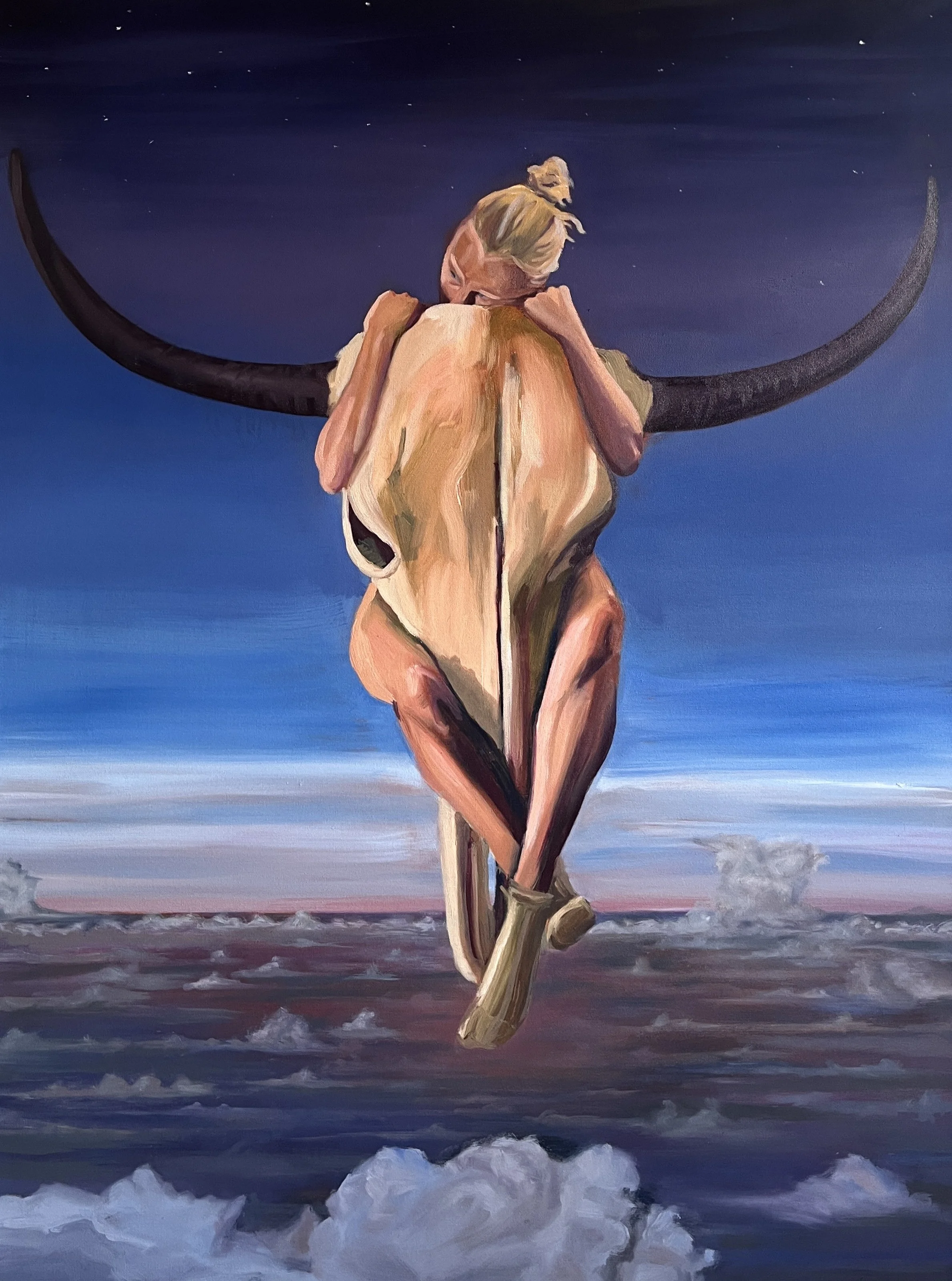 "Desperation," oil on canvas, 36"x48", 2022