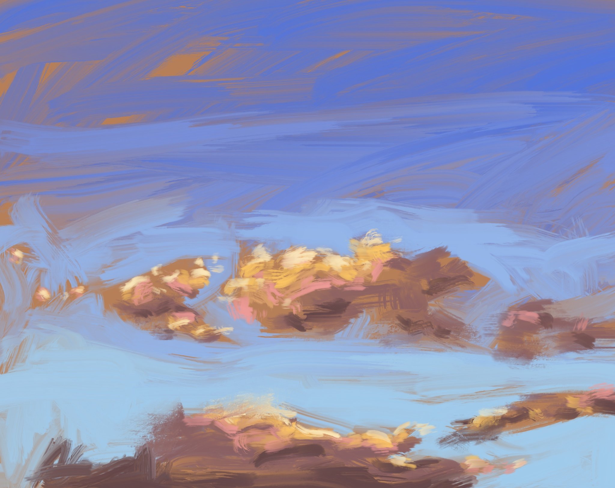 Cloud study, digital painting, 2023