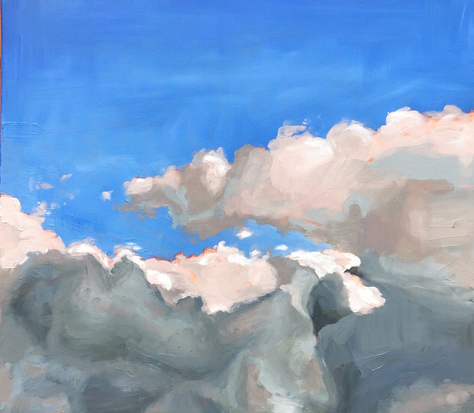 "Cumulonimbus," oil on canvas, 2019