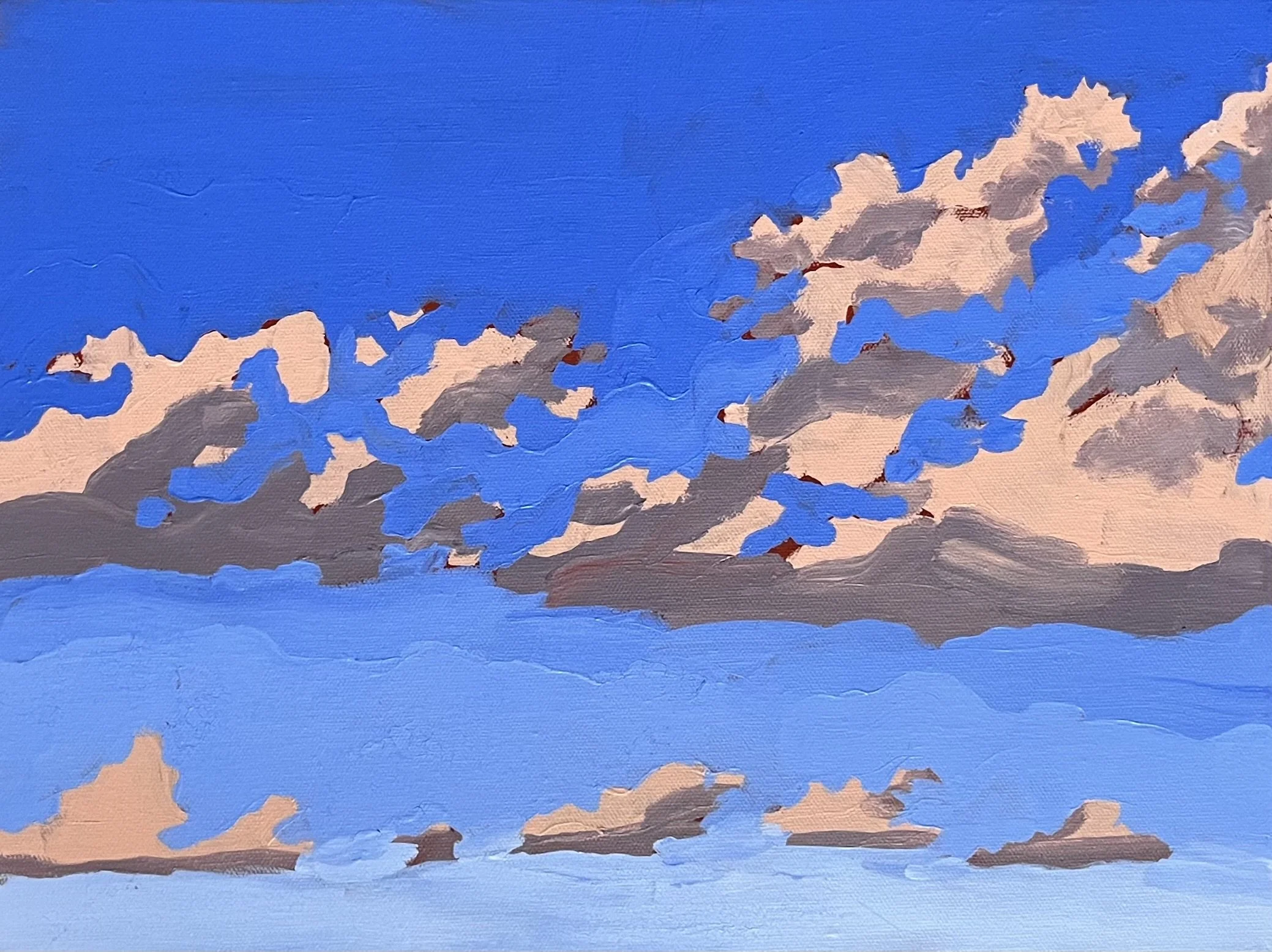 "Cirrocumulus," acrylic on canvas, 2022