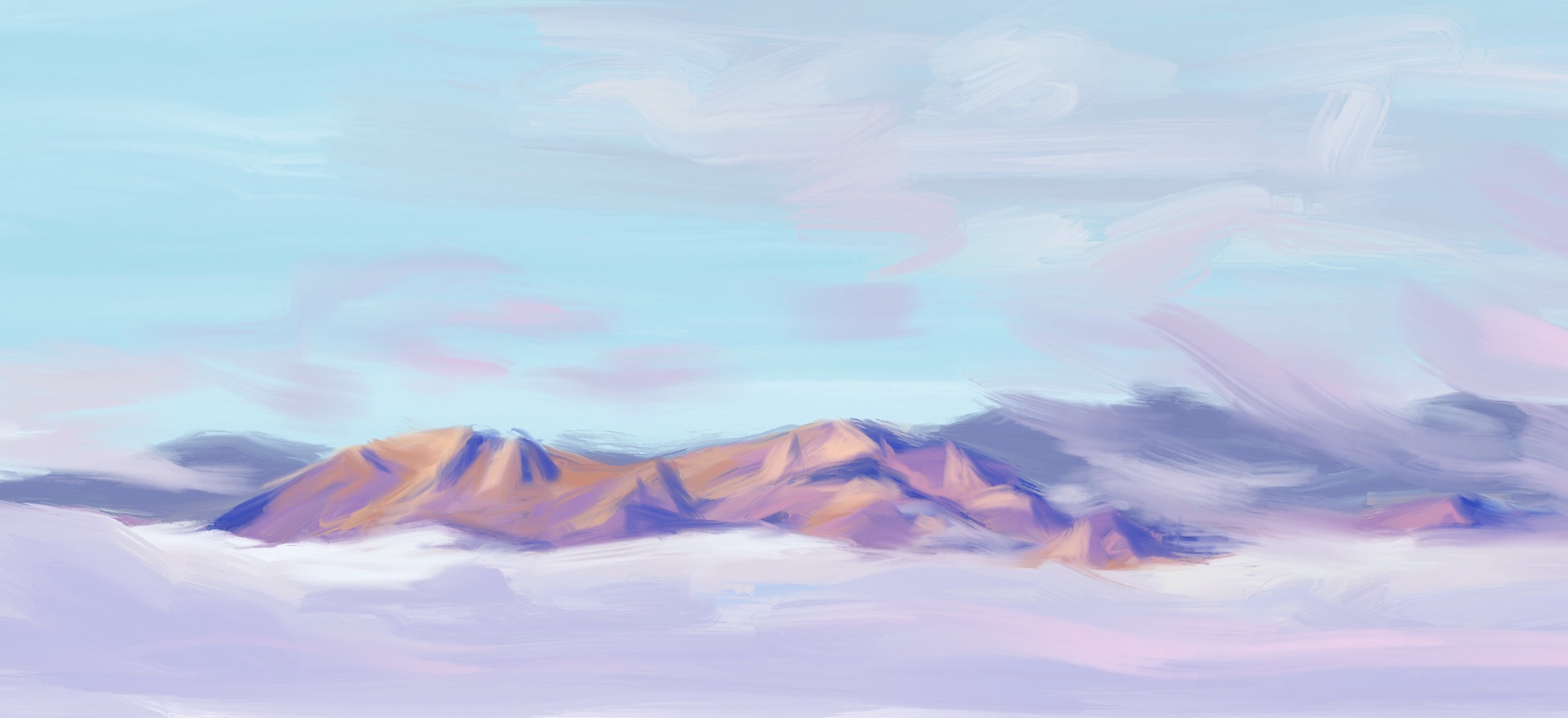 "Drifting Away," digital painting, 2023