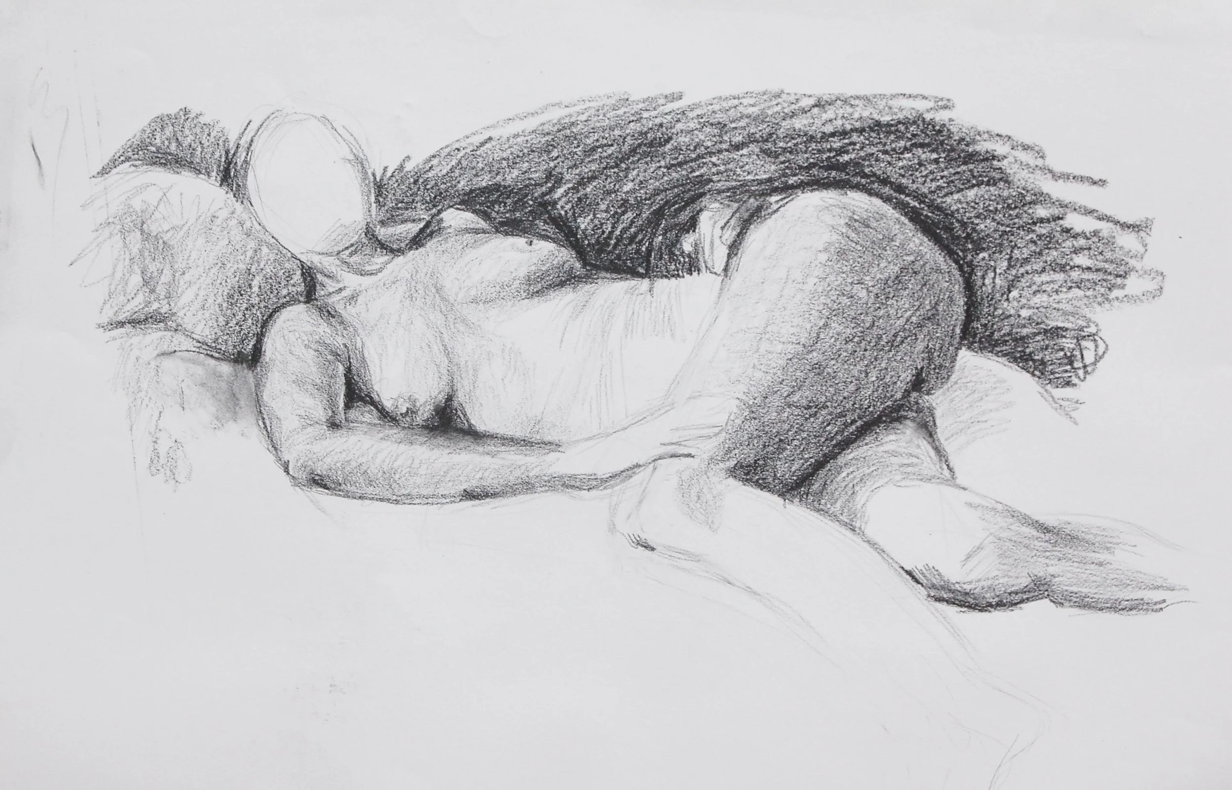 Figure study, 2017, graphite on paper