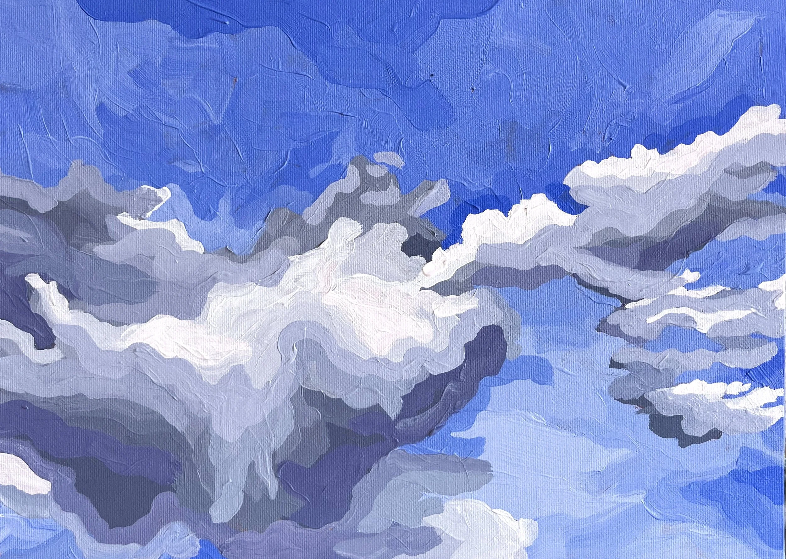 "Feeling Down Looking Up," acrylic on canvas, 2022