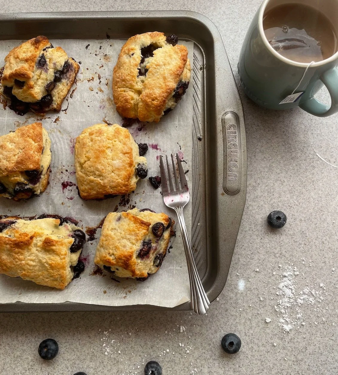 Lemon &amp; Blueberry Scones
