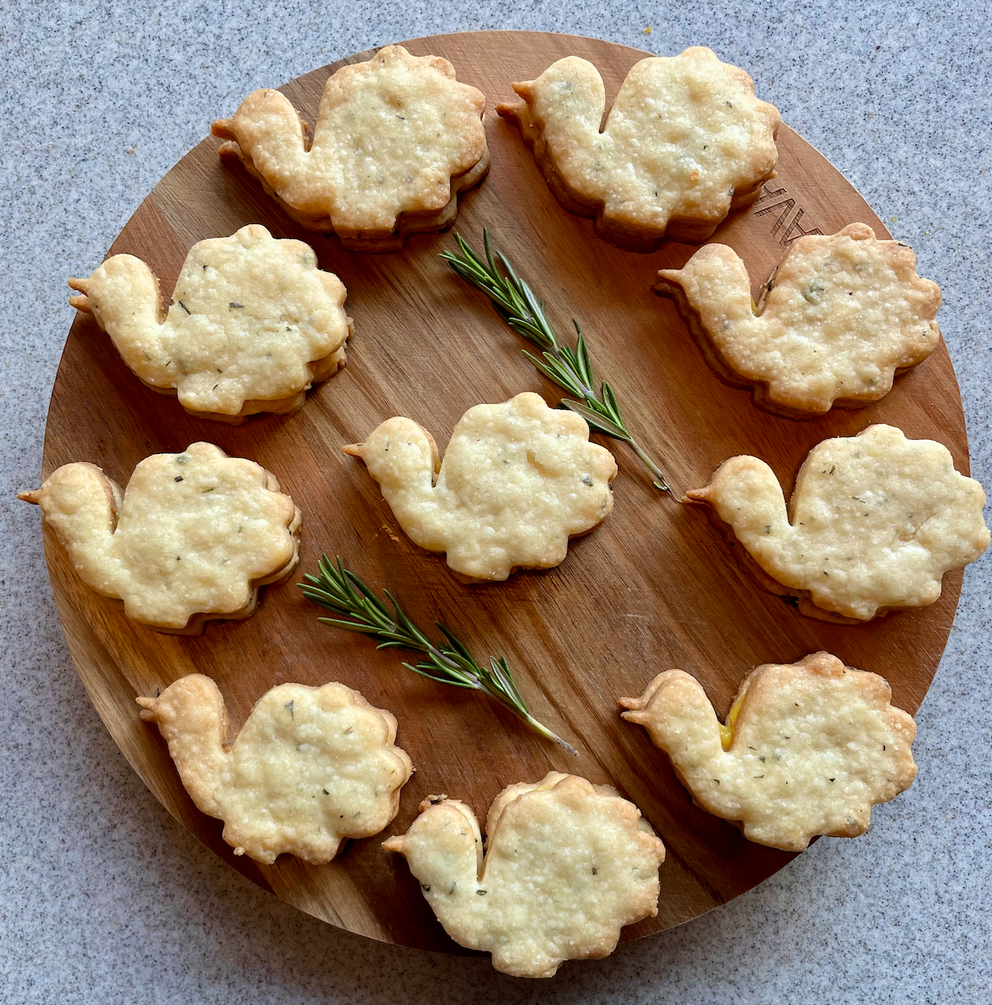 Rosemary and Orange Curd Sandwich Cookies