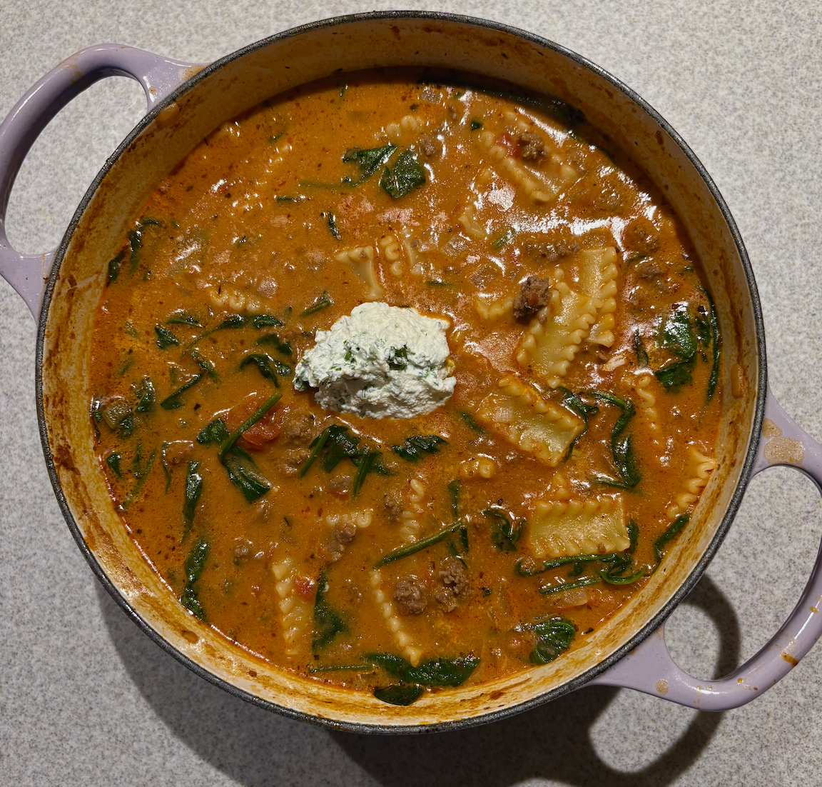 Easy Lasagna Soup