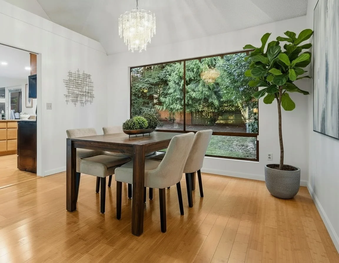 Essential Home Staging - Home Staging in Seattle Bellevue and Puget Sound - home staging portfolio listing photo of dining room in Bellevue home staged by Essential Home Staging.jpg