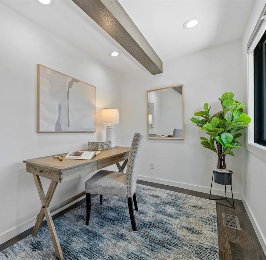 Essential Home Staging - Home Staging in Seattle Bellevue and Puget Sound - home staging portfolio listing photo of Issaquah  work at home office staged by Essential Home Staging