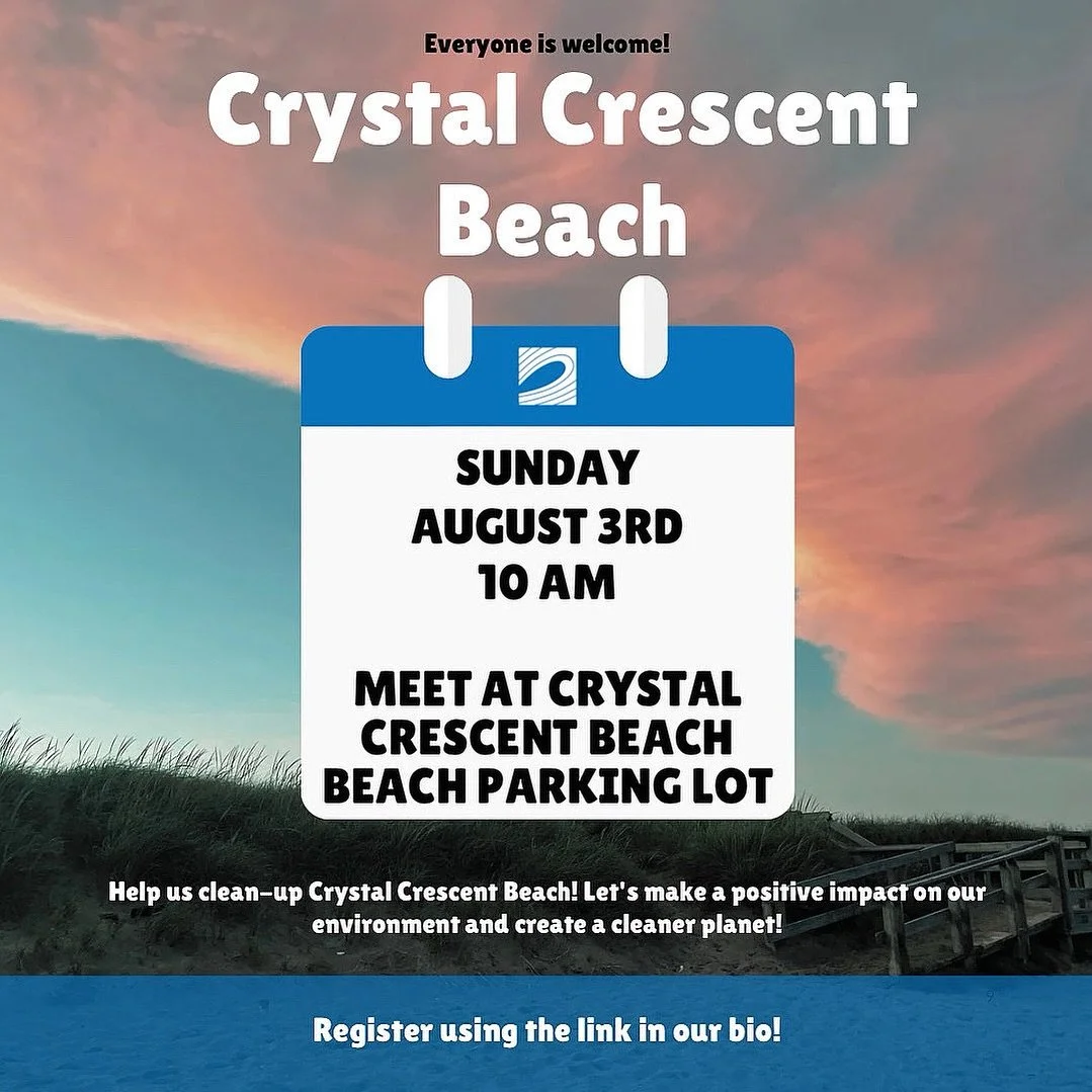 π¨ Tomorrow is the big day! Join us for the Crystal Crescent Beach Clean-Up at Crystal Crescent Beach Parking Lot (First lot), NS on August 03, 2025 at 10 AM. Let’s come together to make a real difference for our beaches and oceans! ππ π‘ Rem