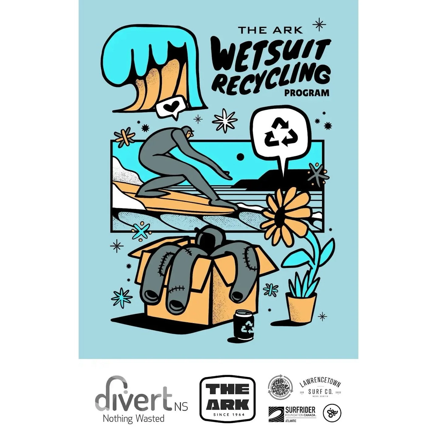 After our successful initial wetsuit recycling initiative in 2024, Surfrider Atlantic Canada is stoked to support the Ark (@theark.bridgewater) and its made-in-Nova Scotia solution to bring new life to your old wetsuits!

For over 60 years, the Ark h