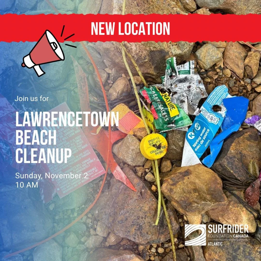 🚨 New Location Alert! 🚨
We&rsquo;re moving our next beach cleanup to Lawrencetown Beach! 🌊💙

Join Surfrider Atlantic Canada for a morning of community, connection, and ocean care.

📅 When: Sunday, November 2 at 10 a.m.
📍 Where: Meet at the Lawr