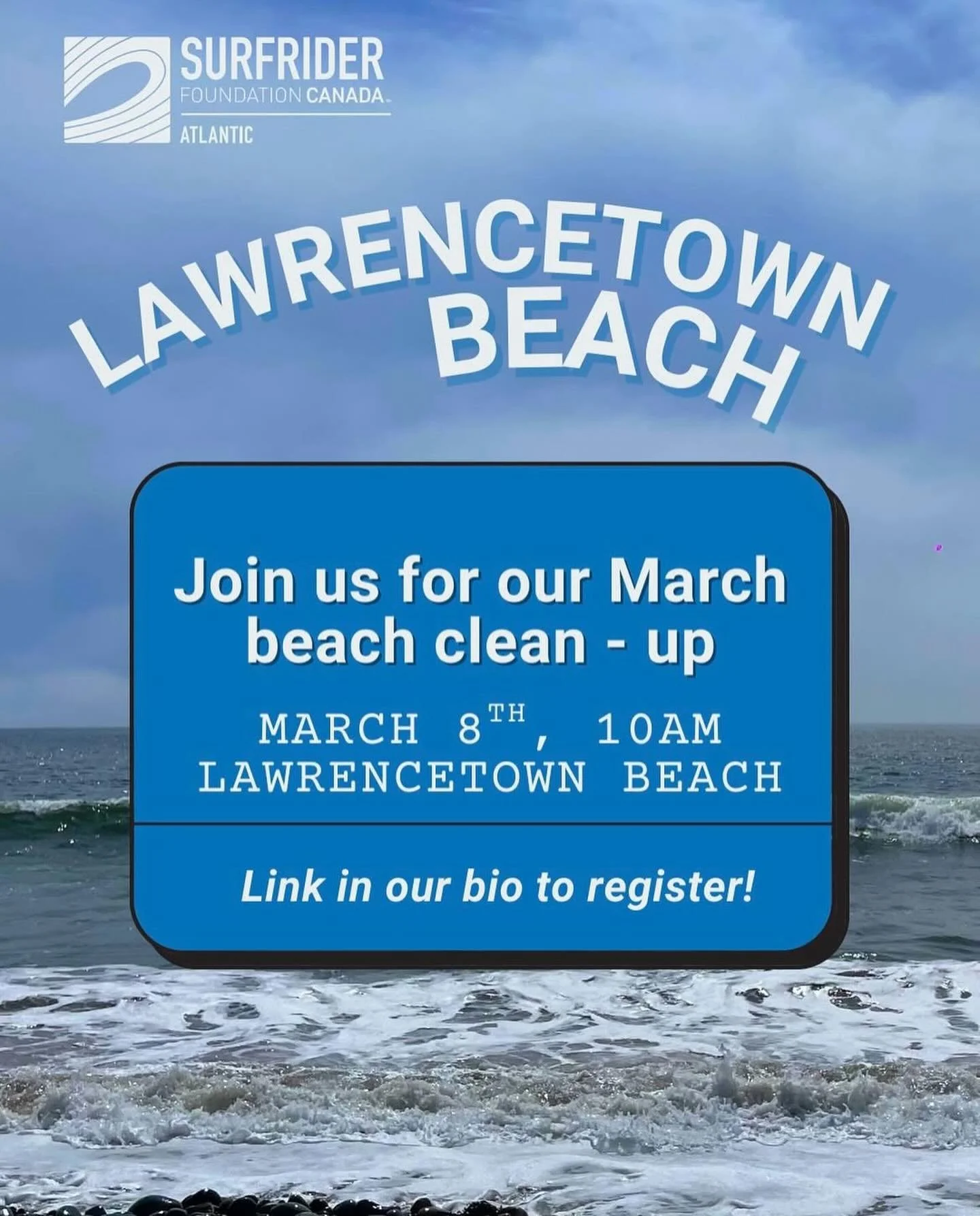 Our Lawrencetown Beach Clean-Up is only 1 week away! Join us there at 10am to help make a difference, and don&rsquo;t forget to register using the link in our bio🏄🏻&zwj;♀️We hope to see you there!

#BeachCleanUpDay #SurfriderAtlantic