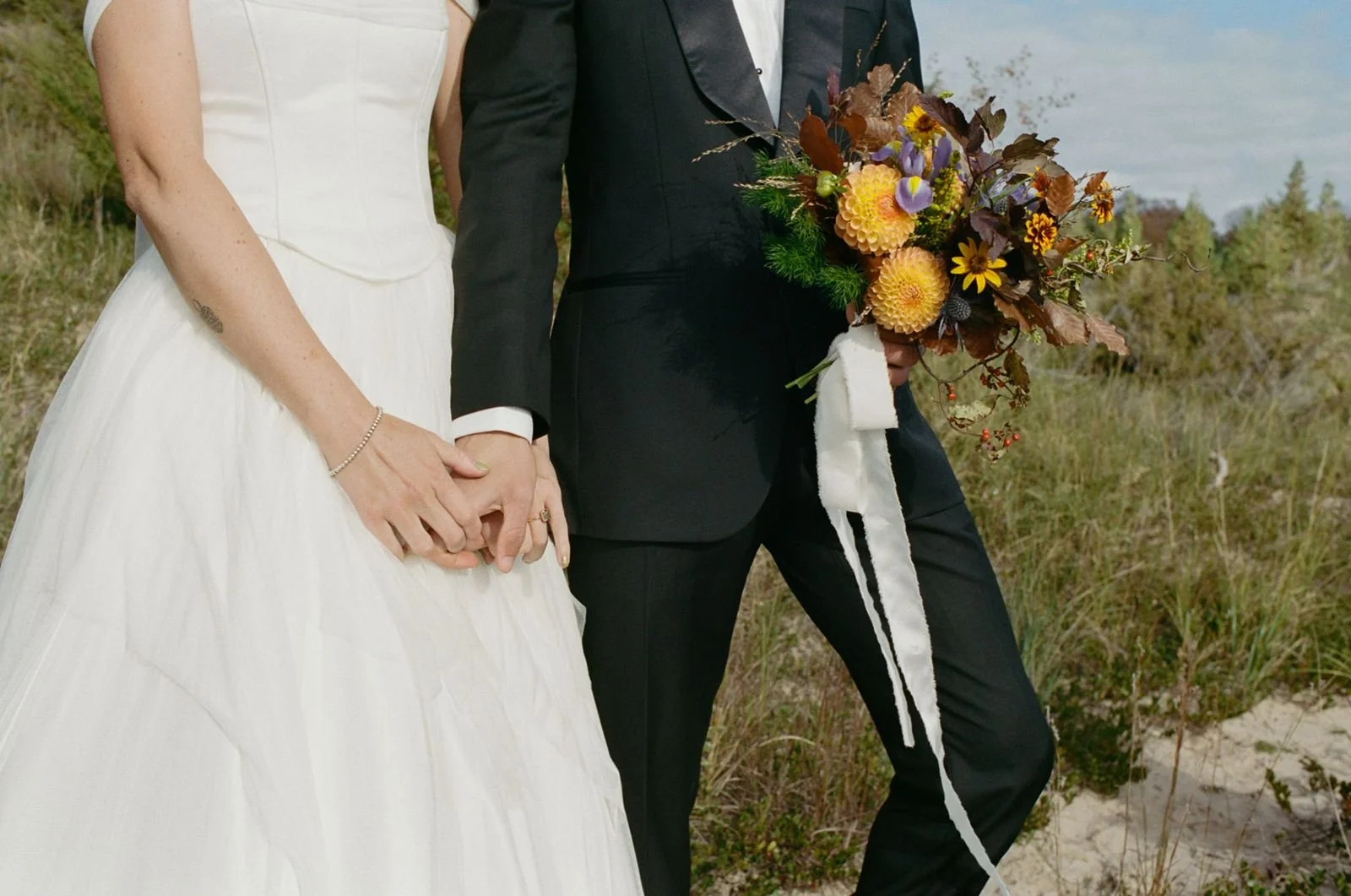 A Lake Michigan Wedding Couple