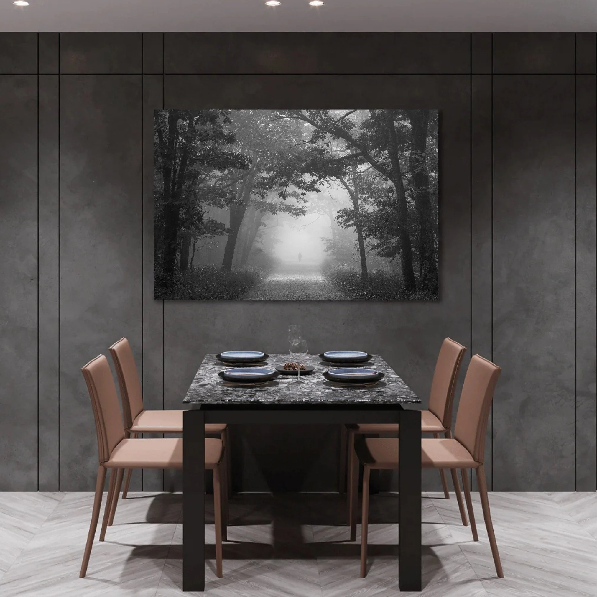 Wall-Decor-Dark-Grey-Dining-Area-Room-Display-Fine-Art-Photography-Into-the-Unknown-Black-and-White-Curtis-Harsh-Photography.jpg