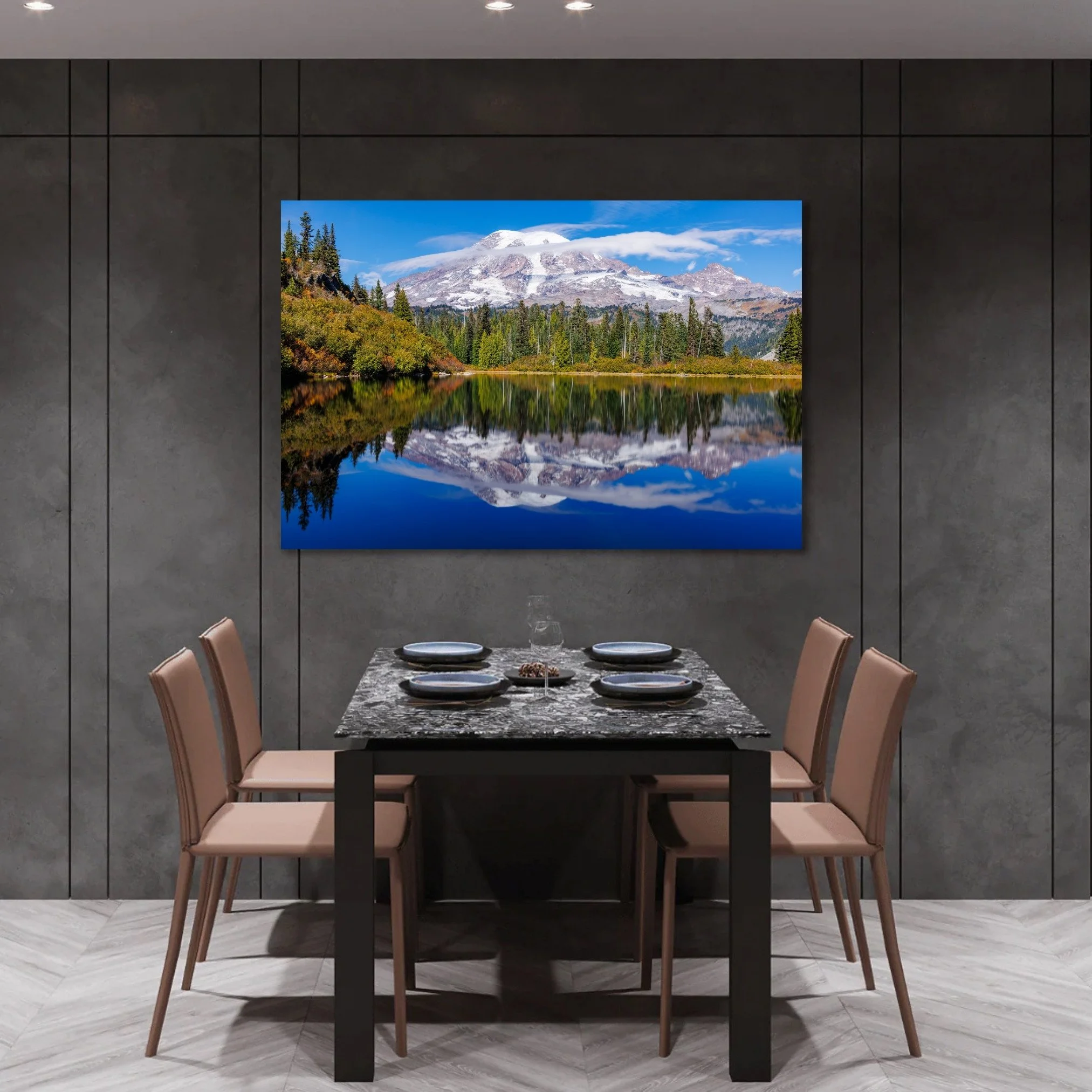 Wall-Decor-Dark-Grey-Dining-Area-Room-Display-Fine-Art-Photography-Rainier-Reflection-Curtis-Harsh-Photography.jpg