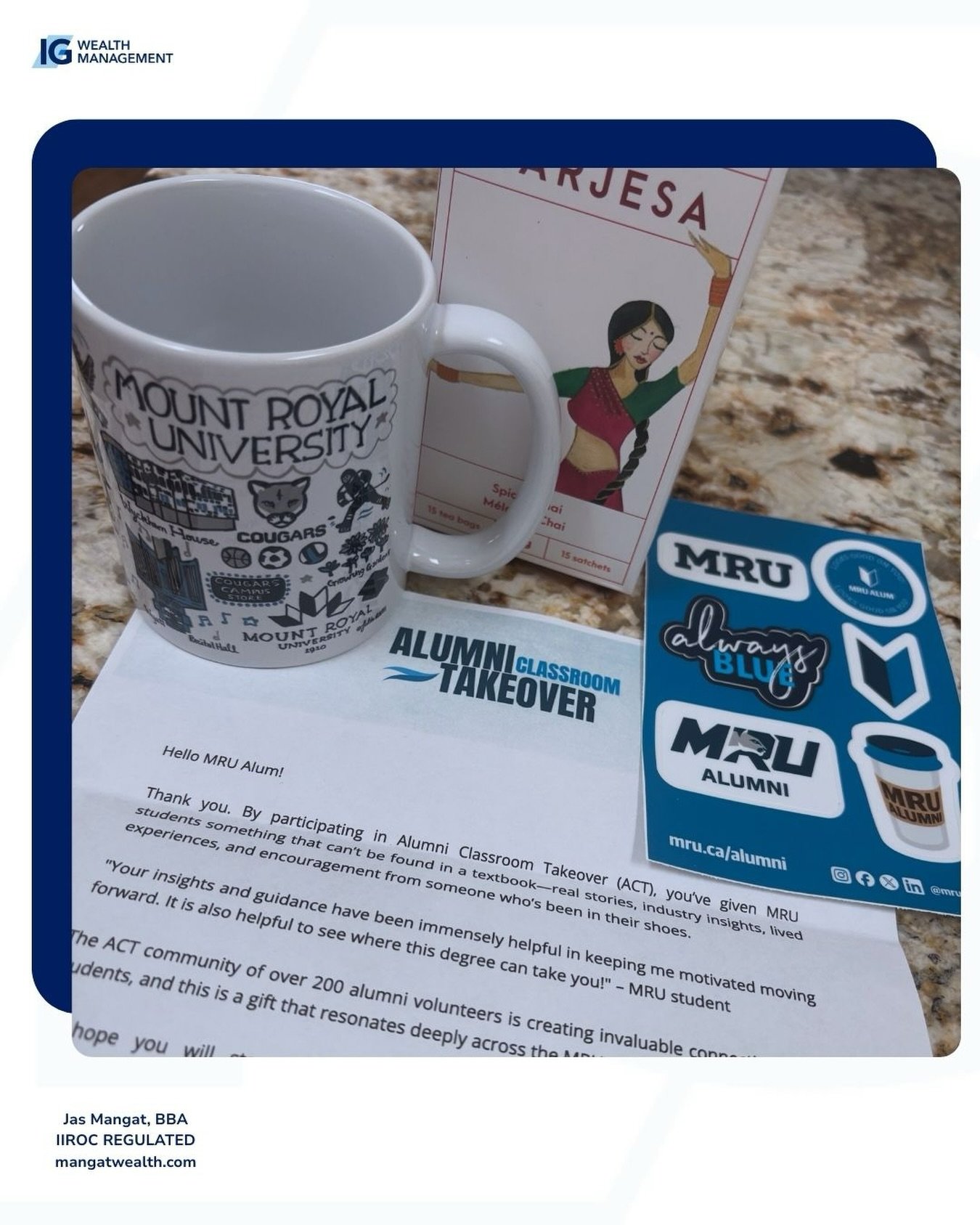 Grateful for the opportunity to return to MRU through the Alumni Classroom Takeover program and speak with students about my career in financial planning.

There&rsquo;s something powerful about sharing real experiences: the wins, the lessons, and th