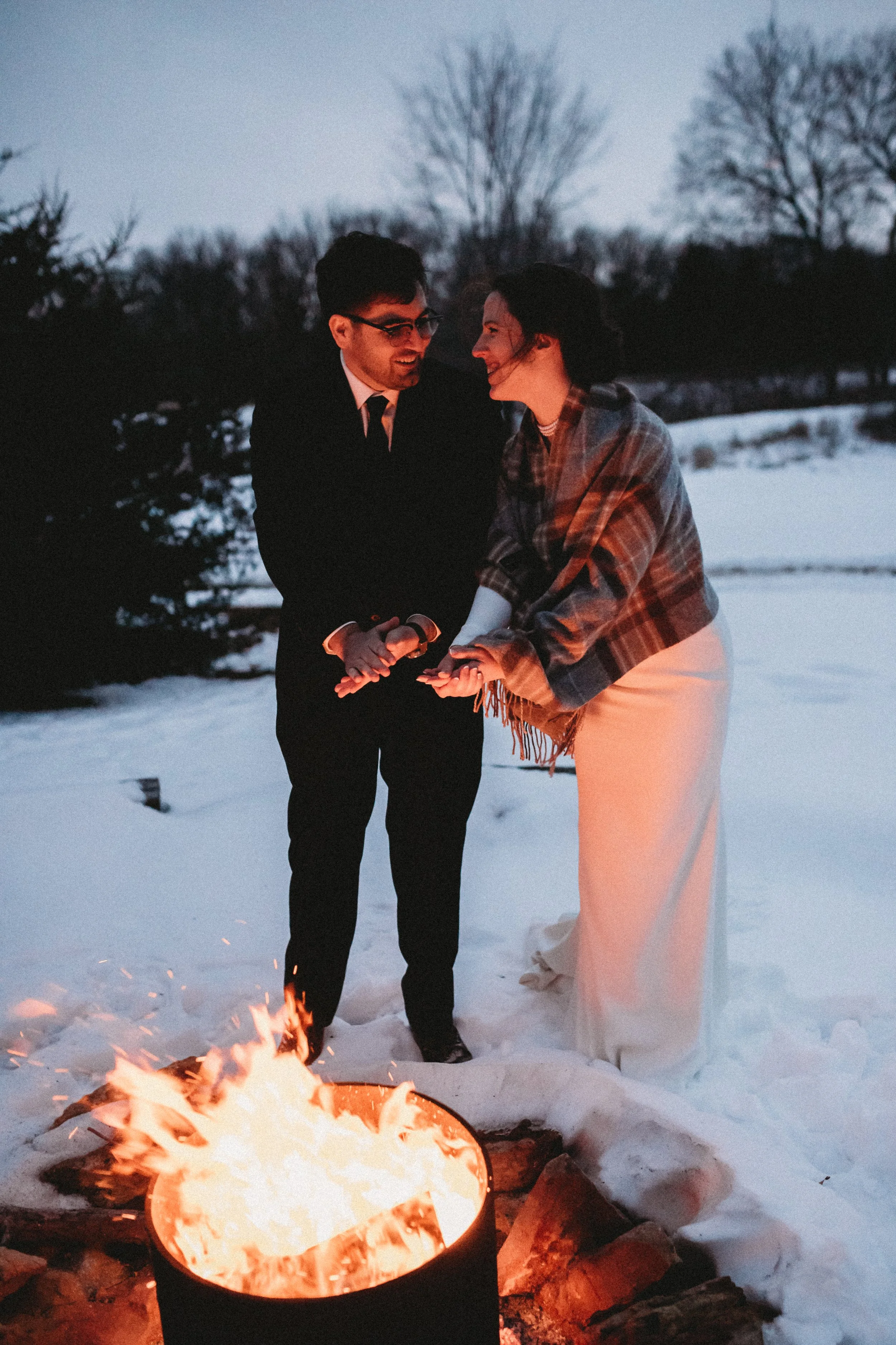 A winter wedding at Burning Barrel Kansas