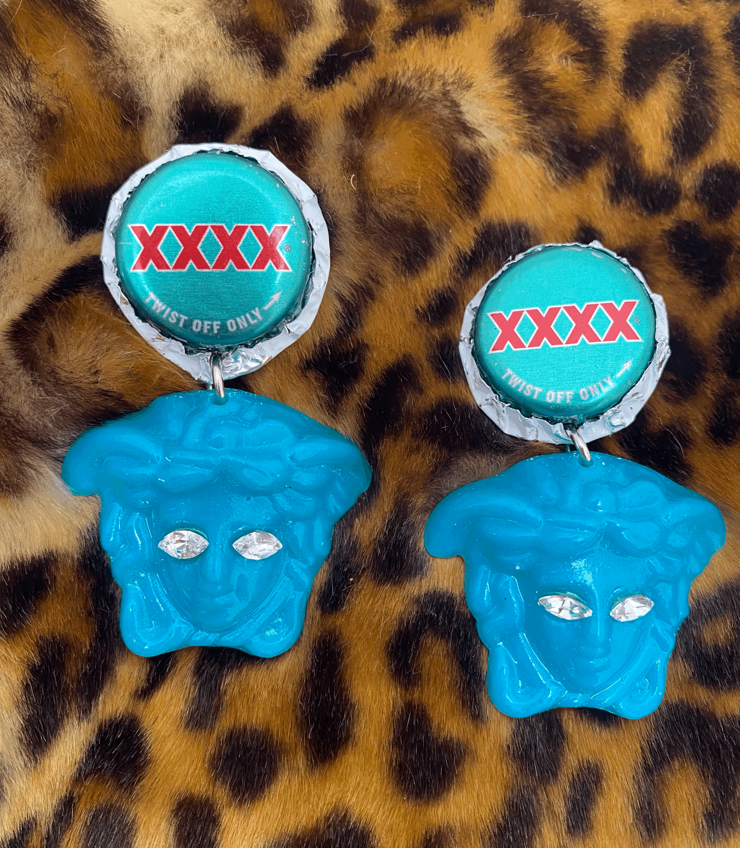 Cheers Gianni! - XXXX Blue Earrings