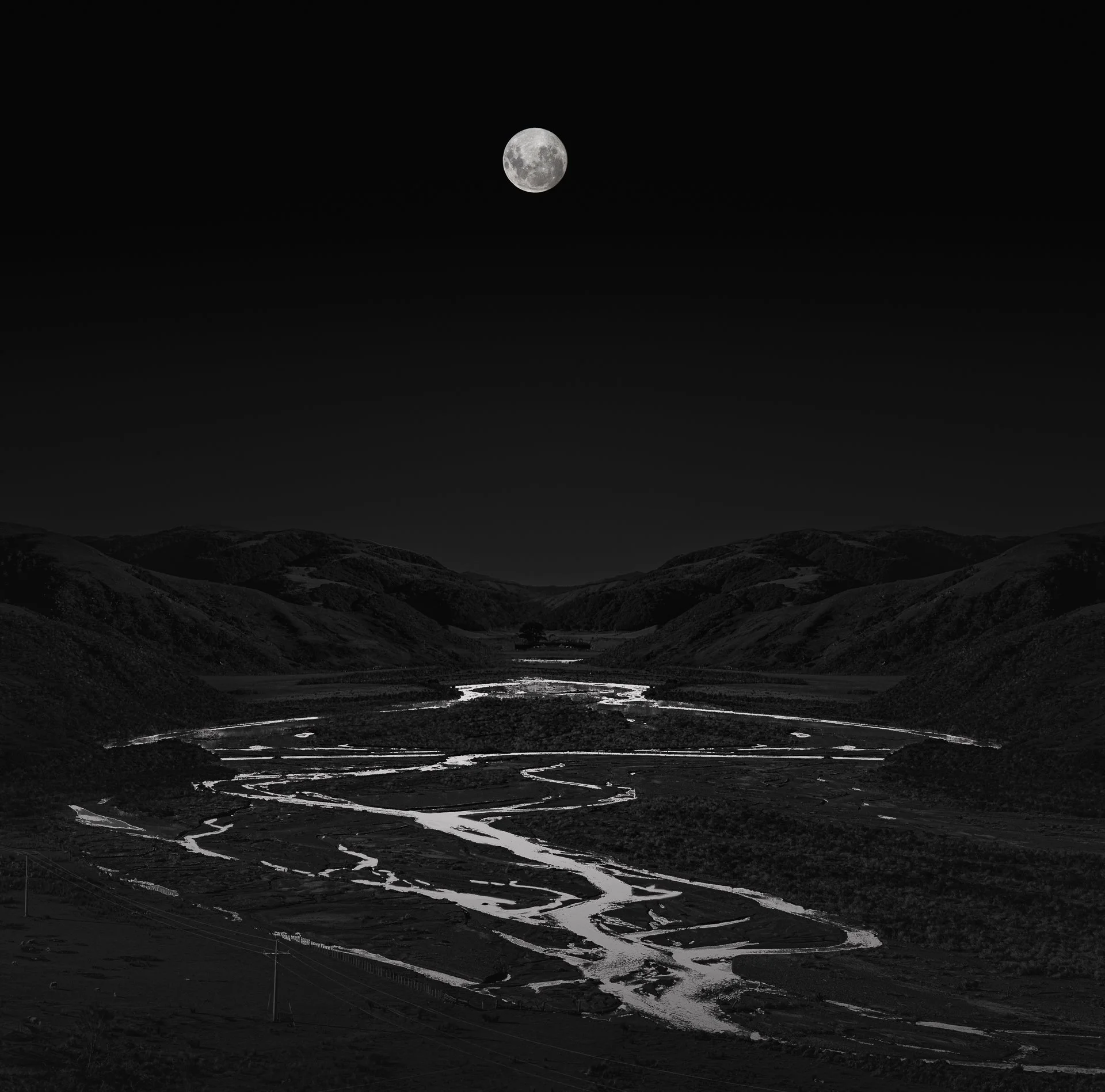 Moonlit river