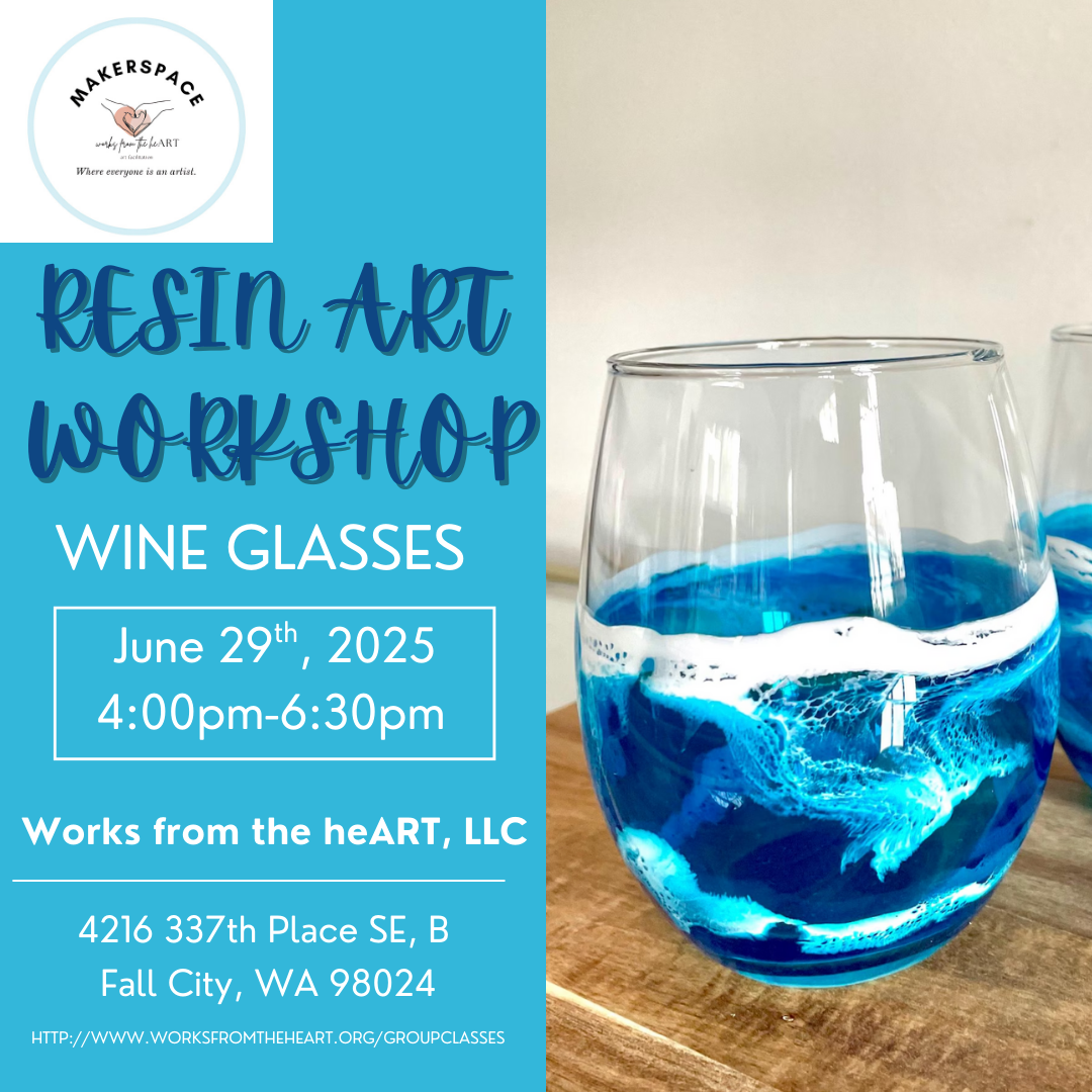 resin art workshop: set of wine glasses