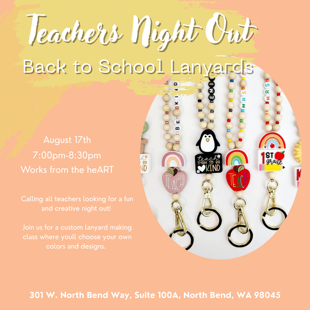 teachers night out: back to school lanyard making