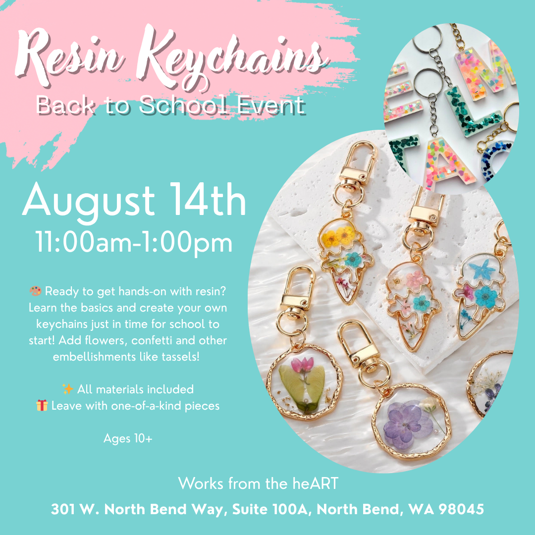Resin workshop: back to school keychains