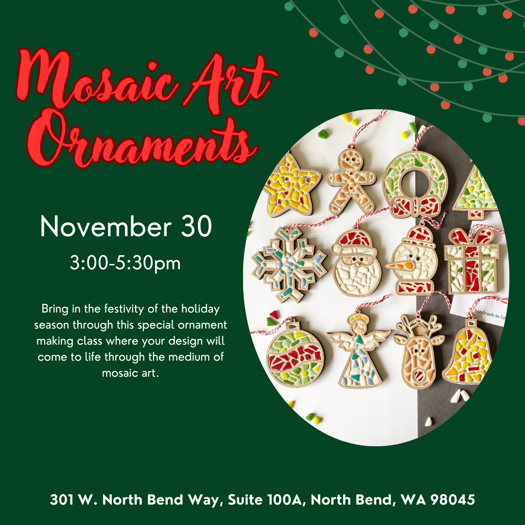 mosaic art: holiday ornaments