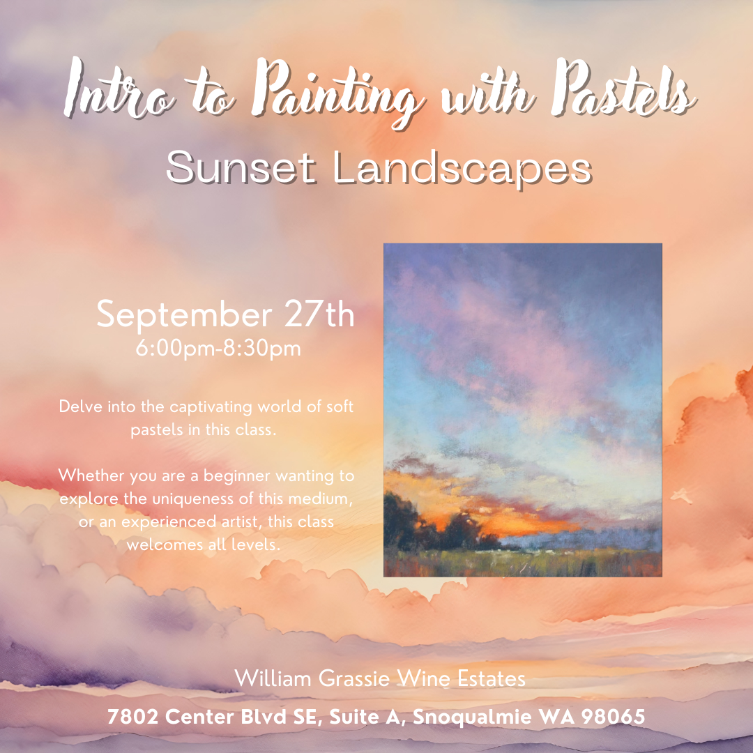 introduction to painting with pastels: sunset landscapes