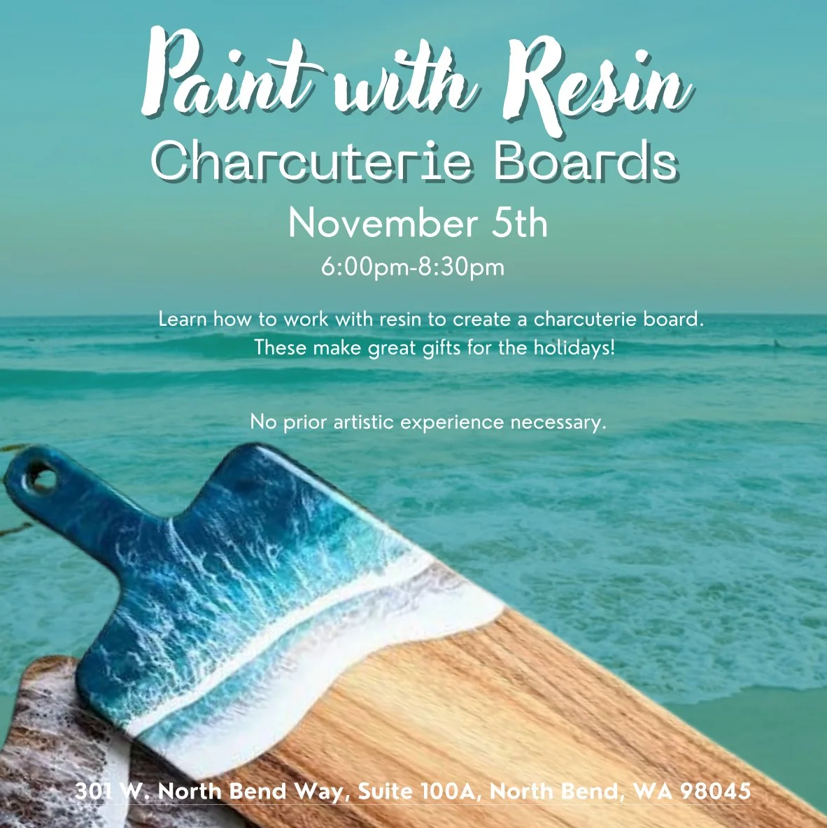 Paint with resin: charcuterie boards