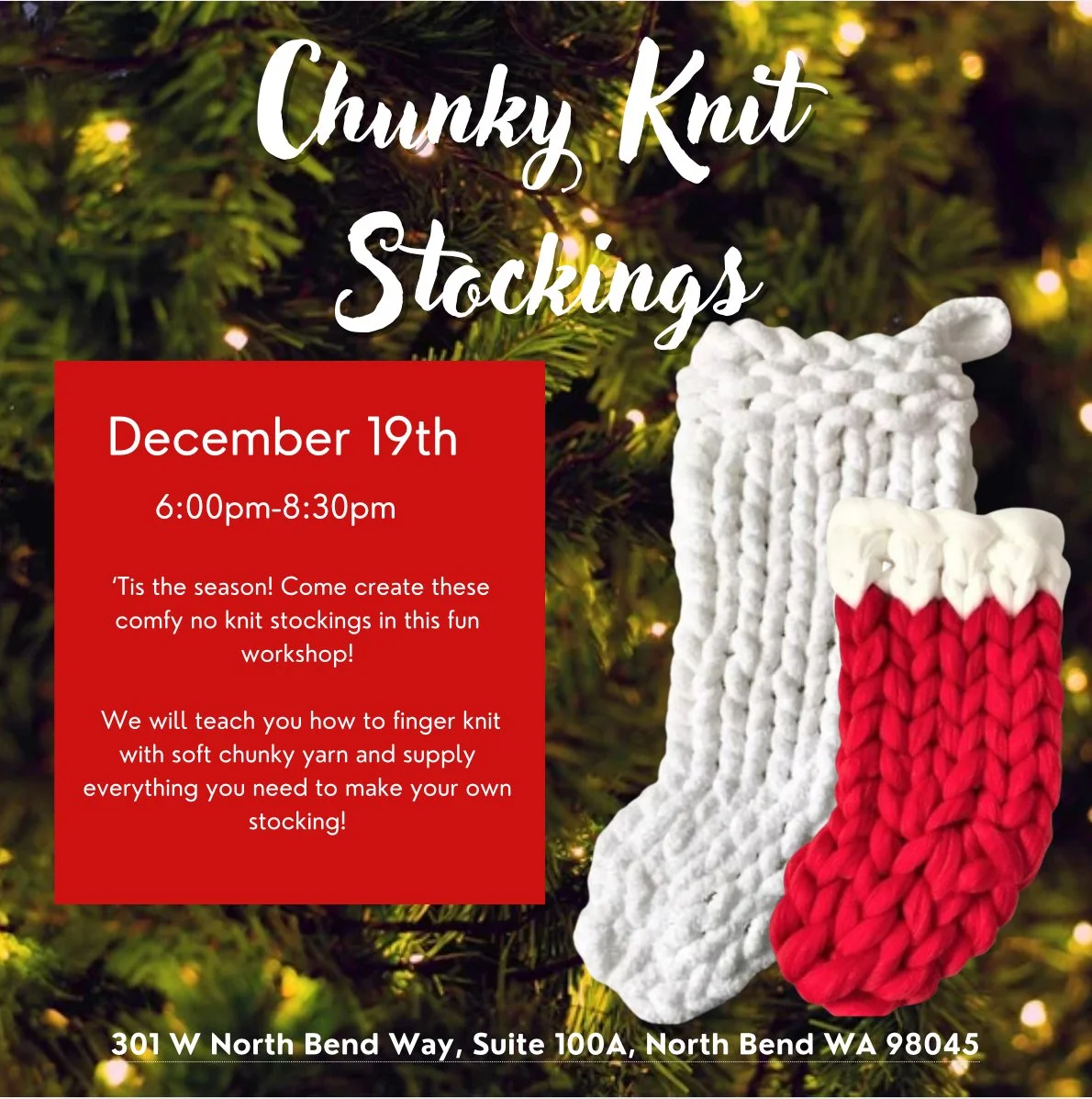 Craft night: chunky knit stocking